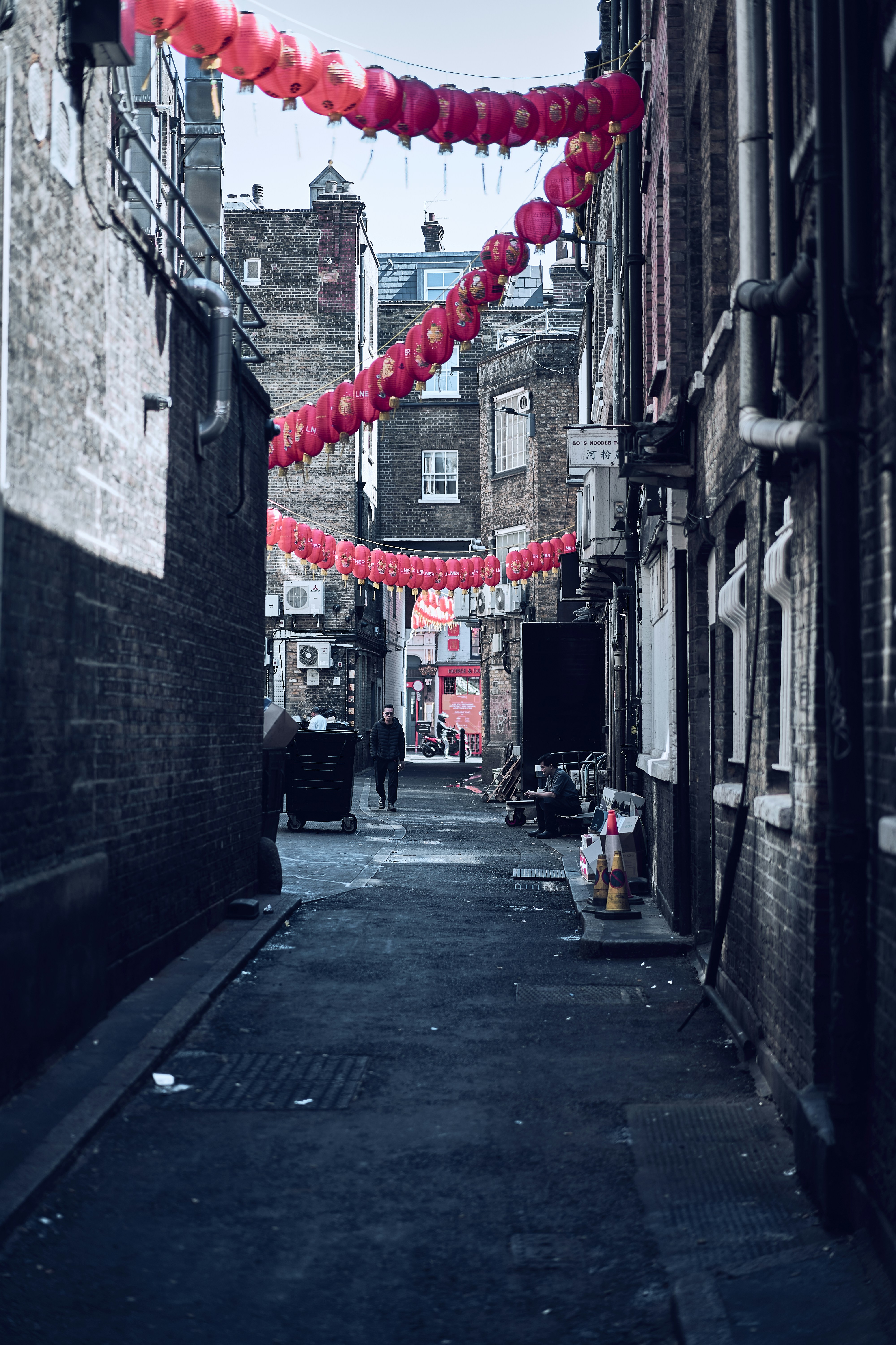 A street scene in central London, England.