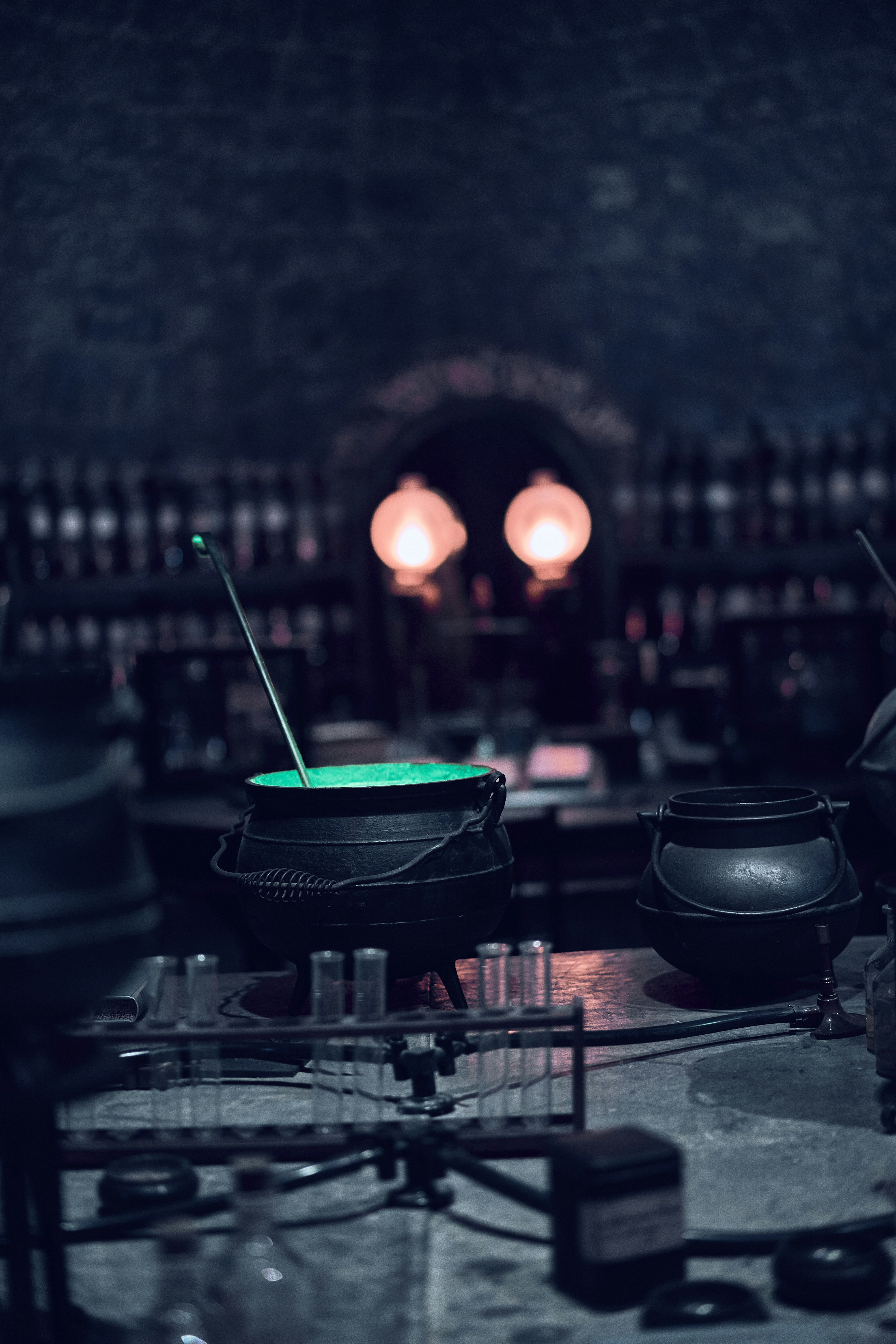 The potions classroom set at the Warner Bros. Studio Tour London.