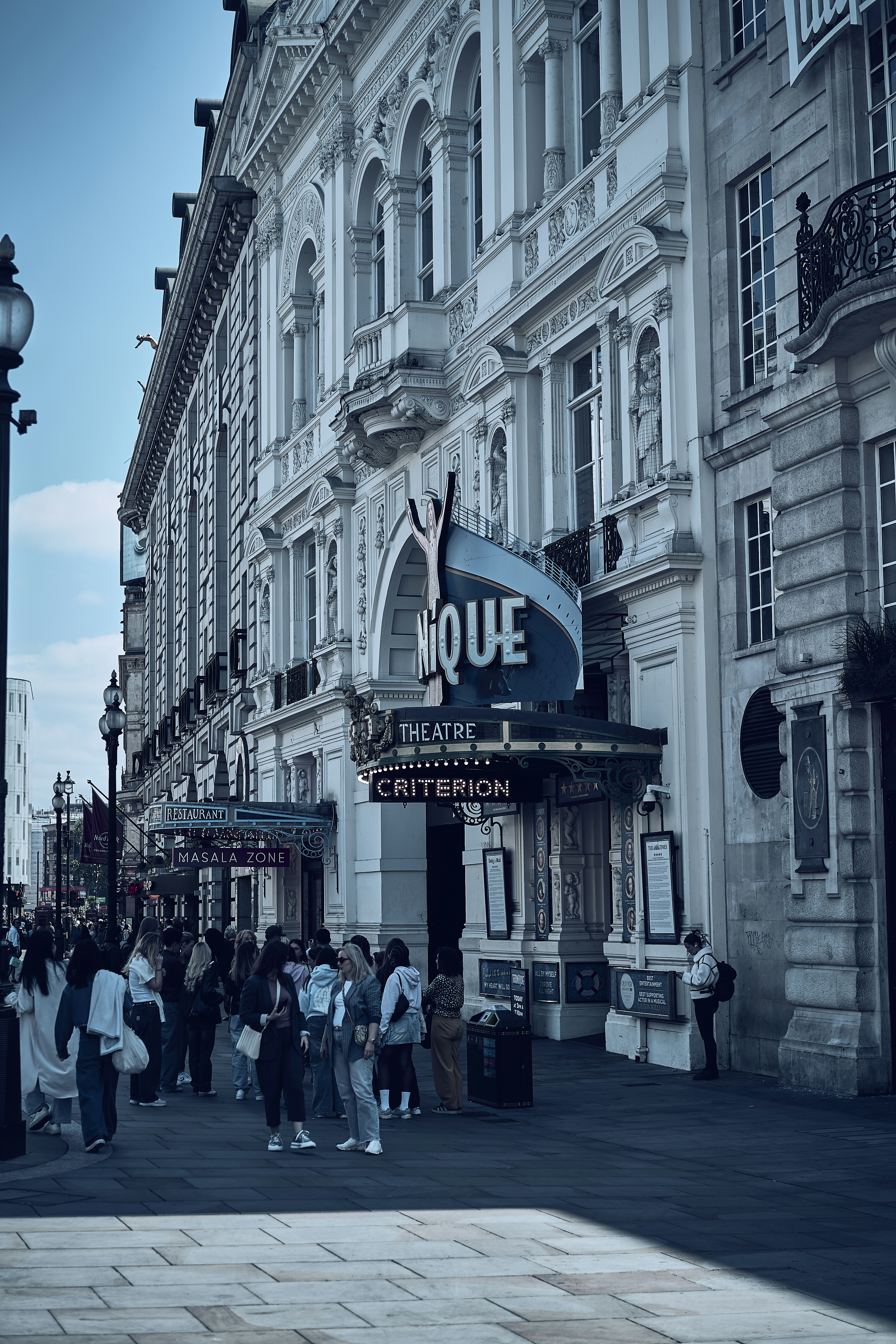 A street scene in central London, England.
