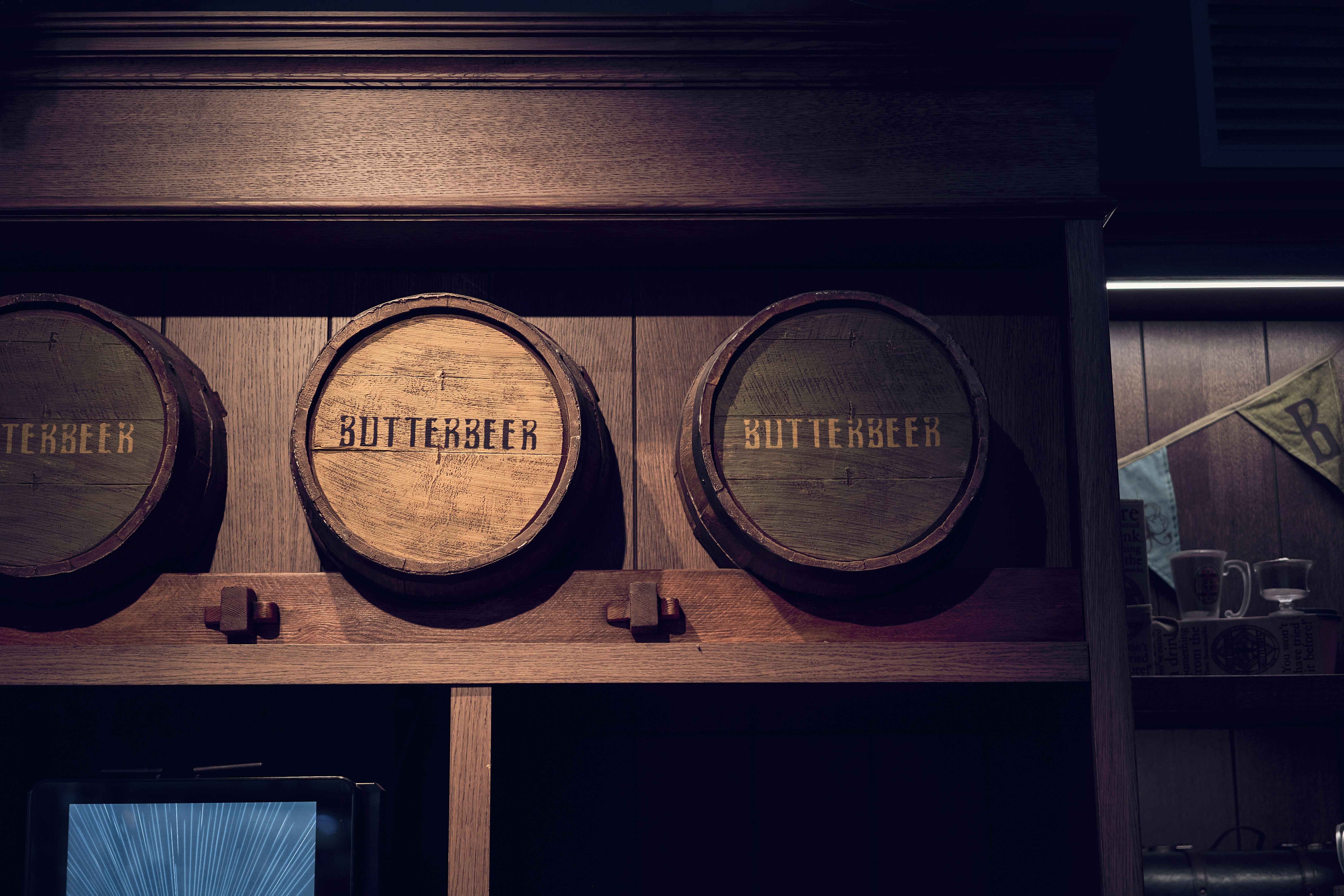 Butterbeer at the Warner Bros. Studio Tour London in Leavesden.