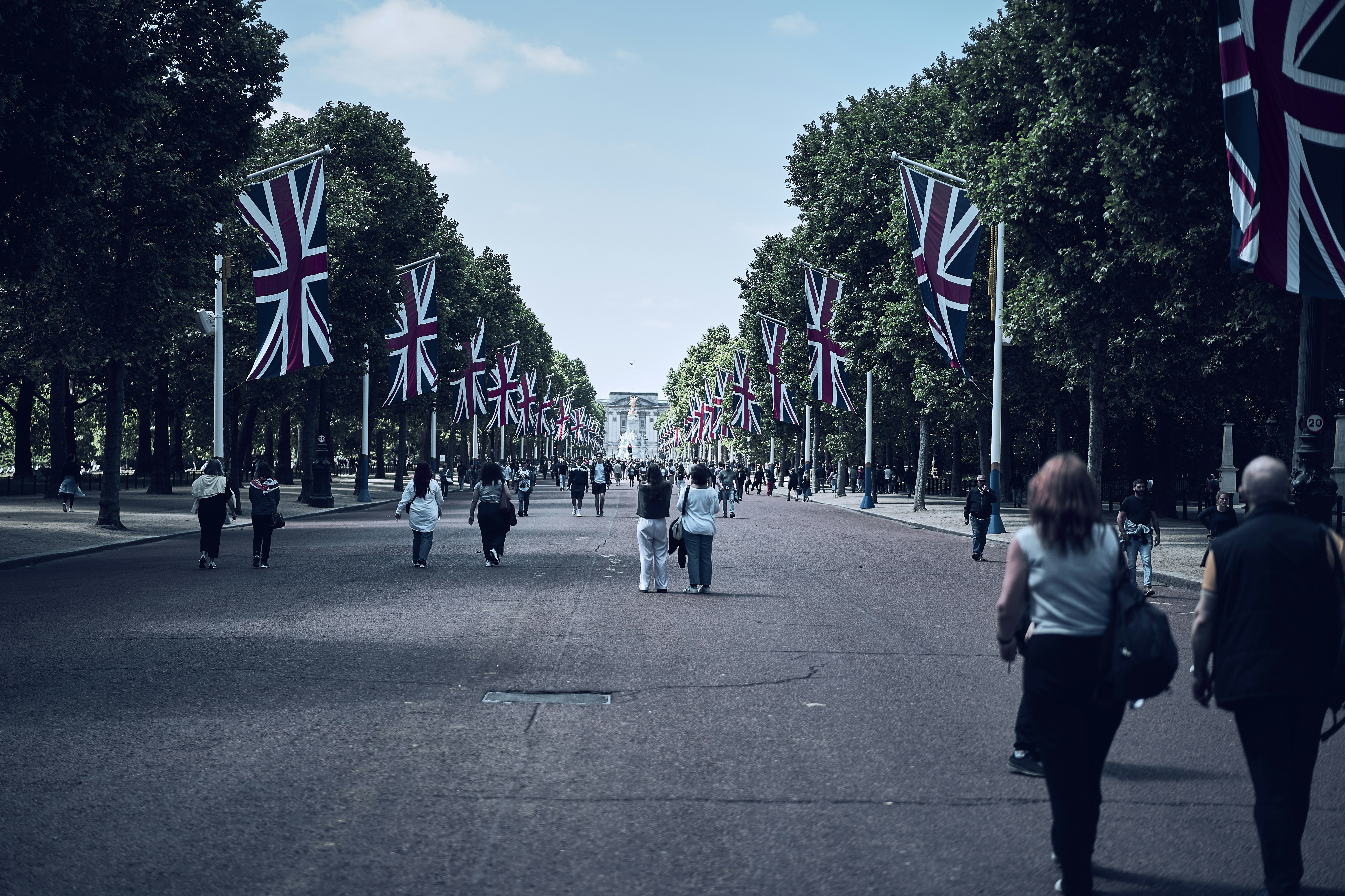 A street and architectural view in London, England.