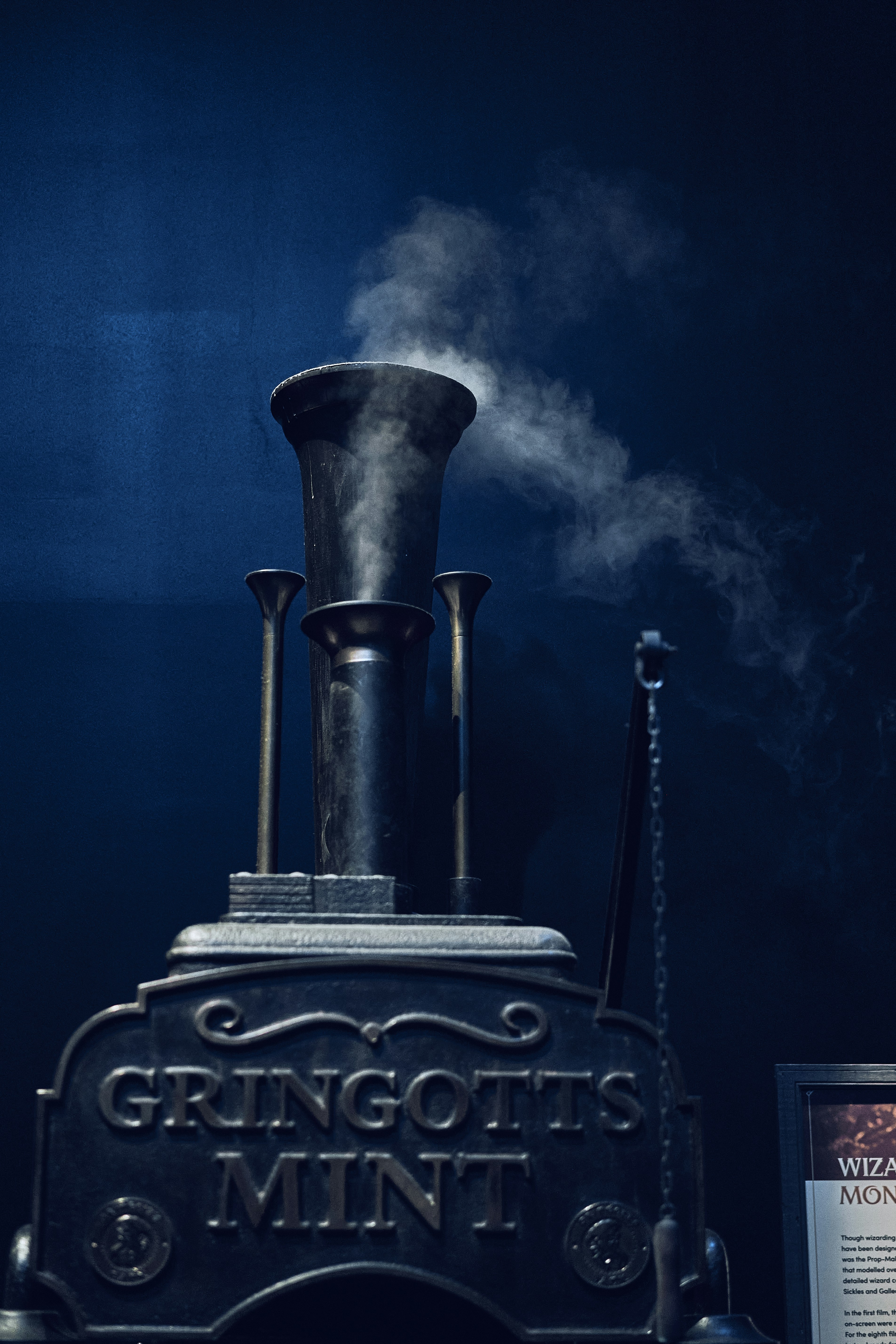 Diagon Alley details at the Warner Bros. Studio Tour London in Leavesden.