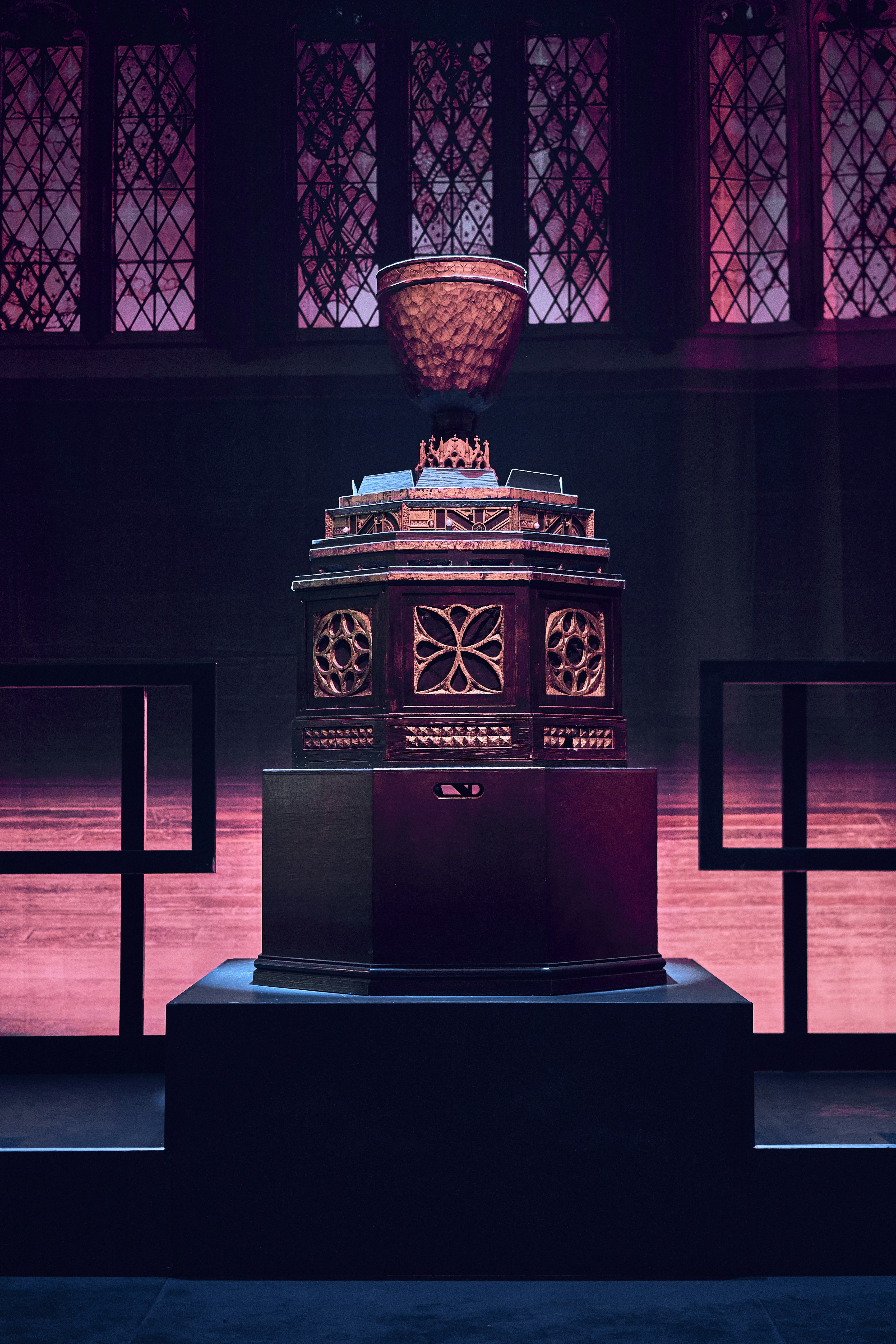 The Triwizard Cup at the Warner Bros. Studio Tour London in Leavesden.