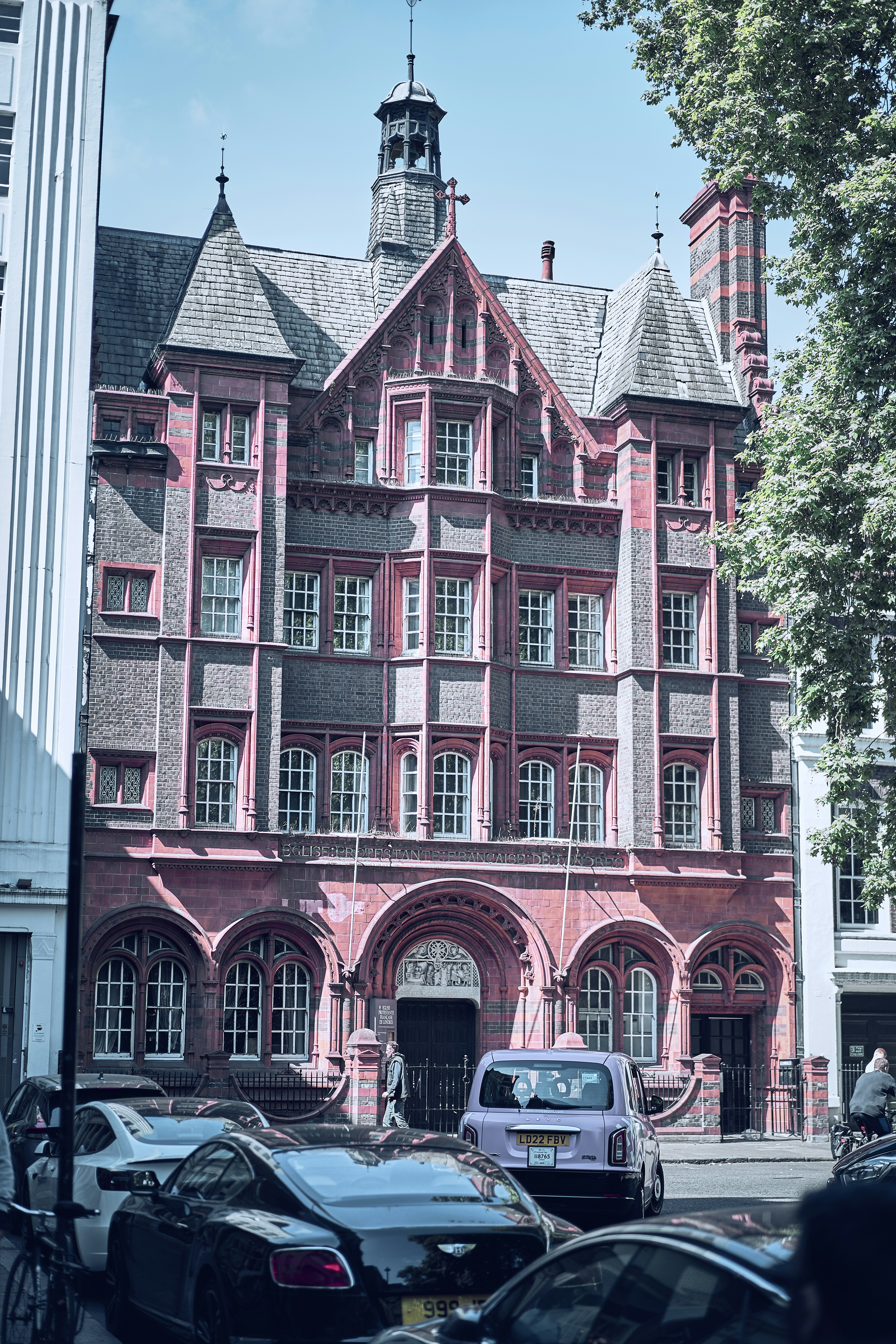 A street and cultural detail in London, England.