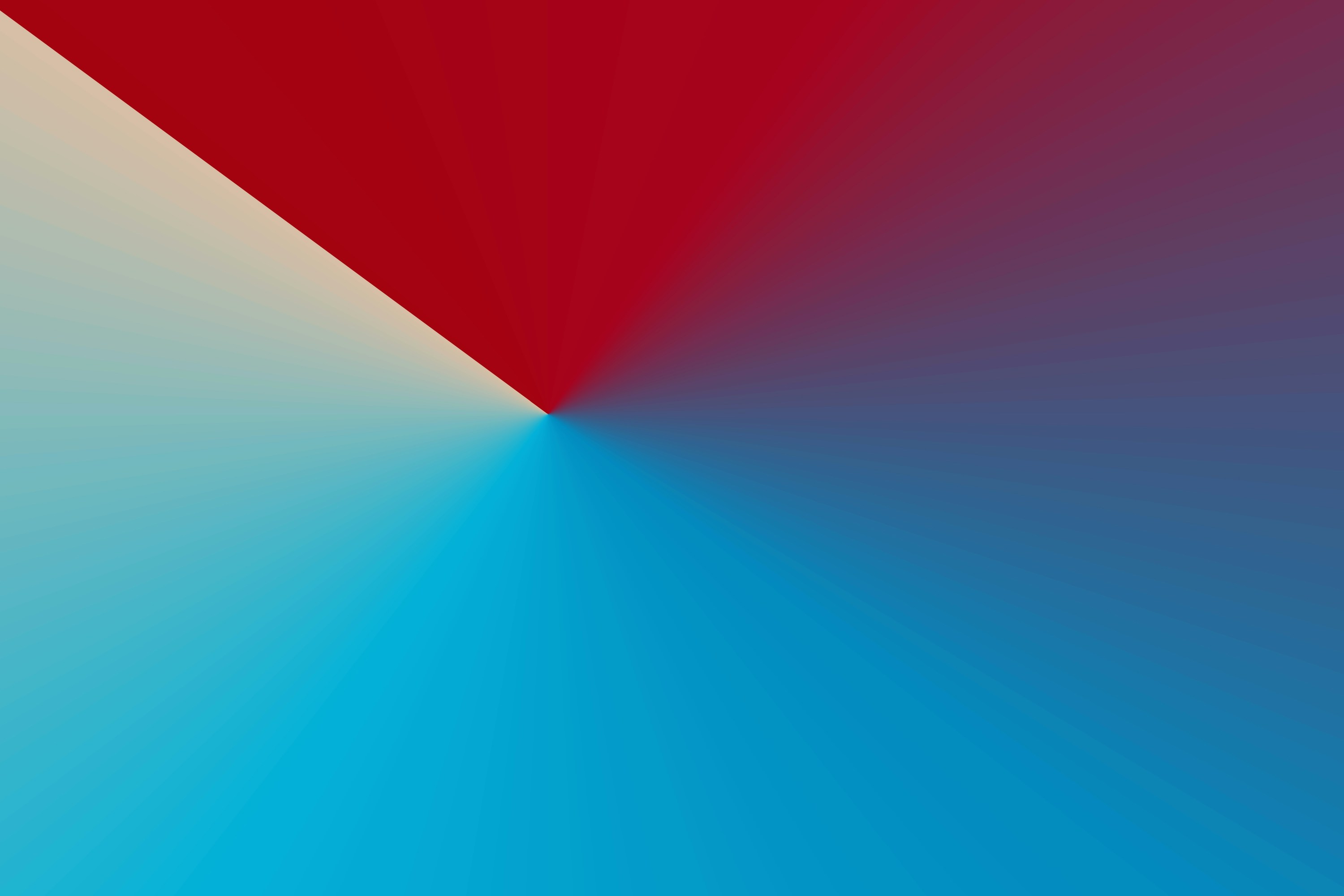 A radial gradient shifting from deep red to bright blue and pale yellow