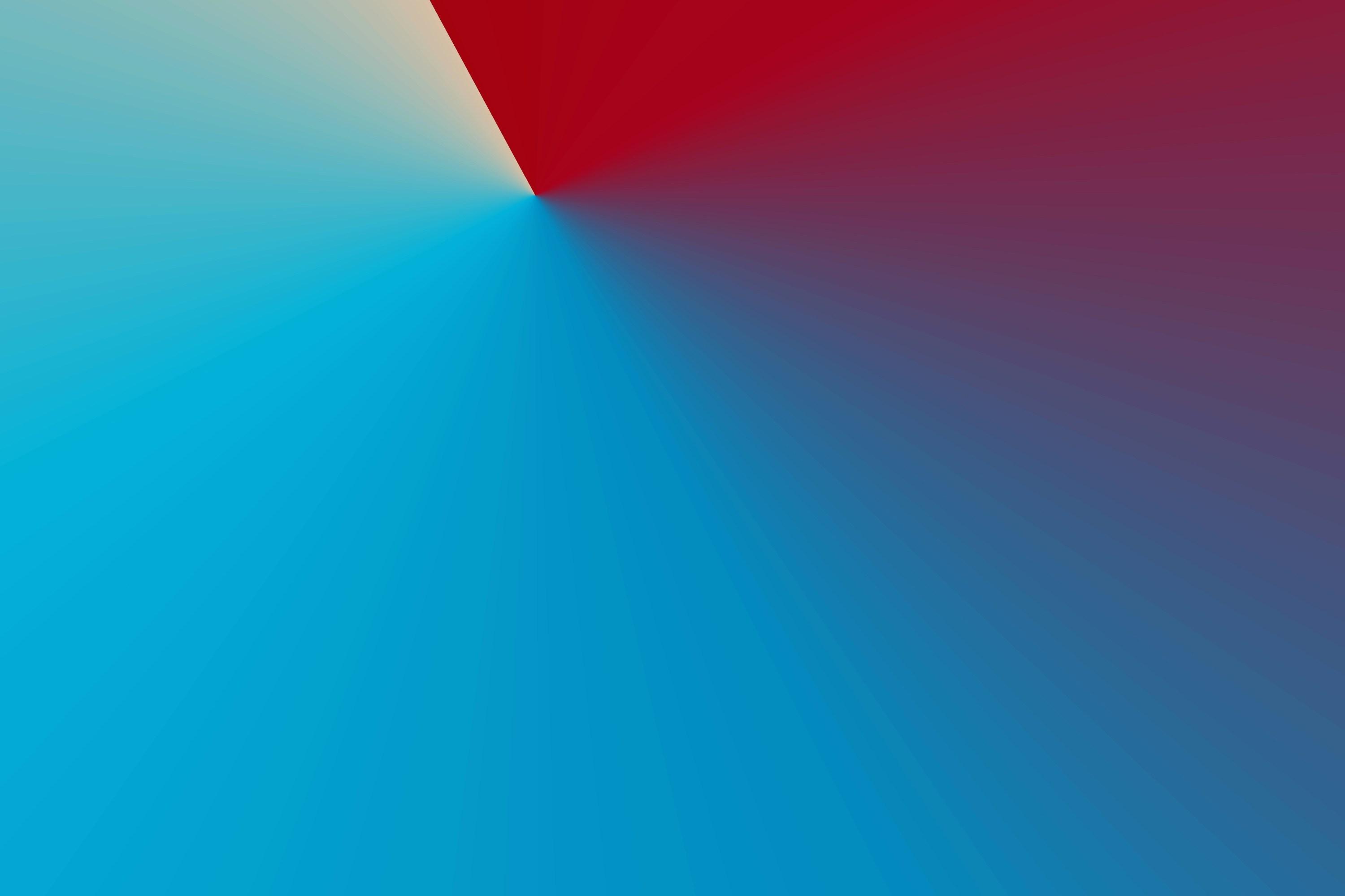 A smooth gradient shifting from bright cyan to deep red