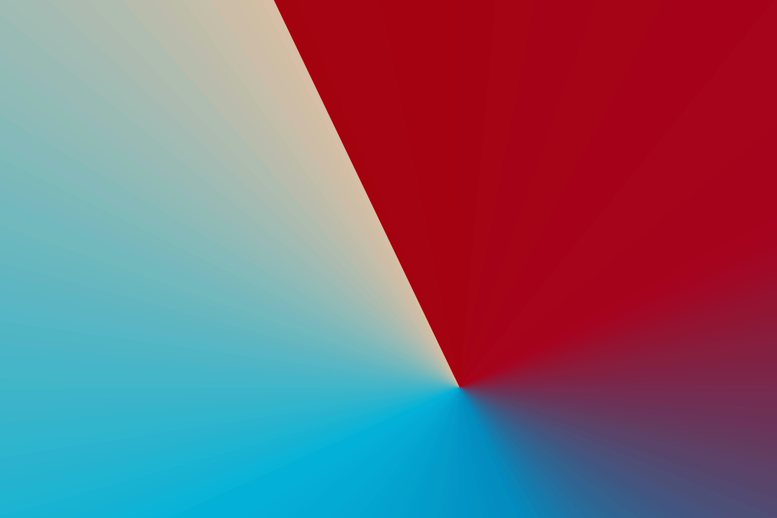A smooth gradient shifting from deep red to bright cyan with a central transition
