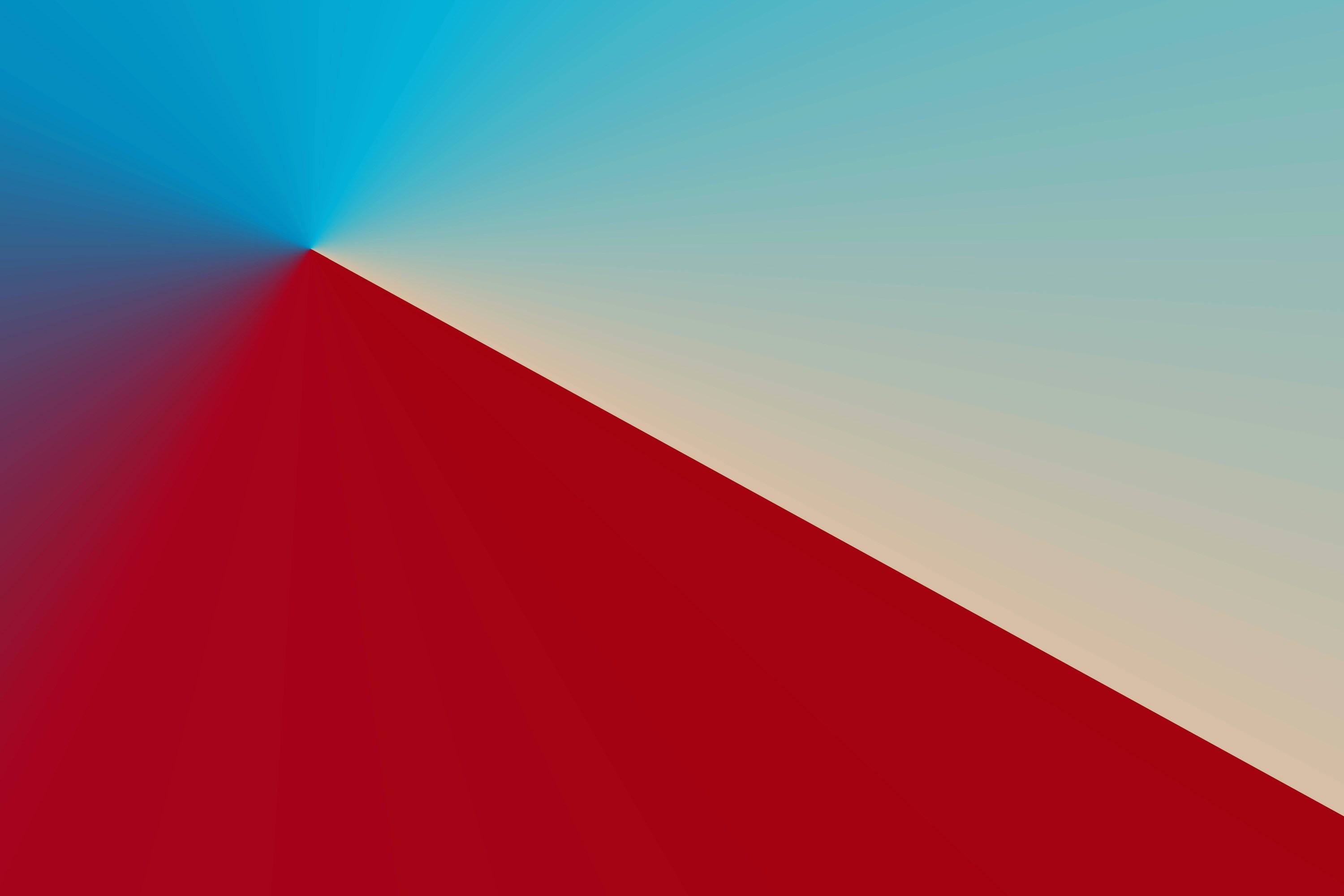 A sharp diagonal line separating a deep red area from a blue gradient