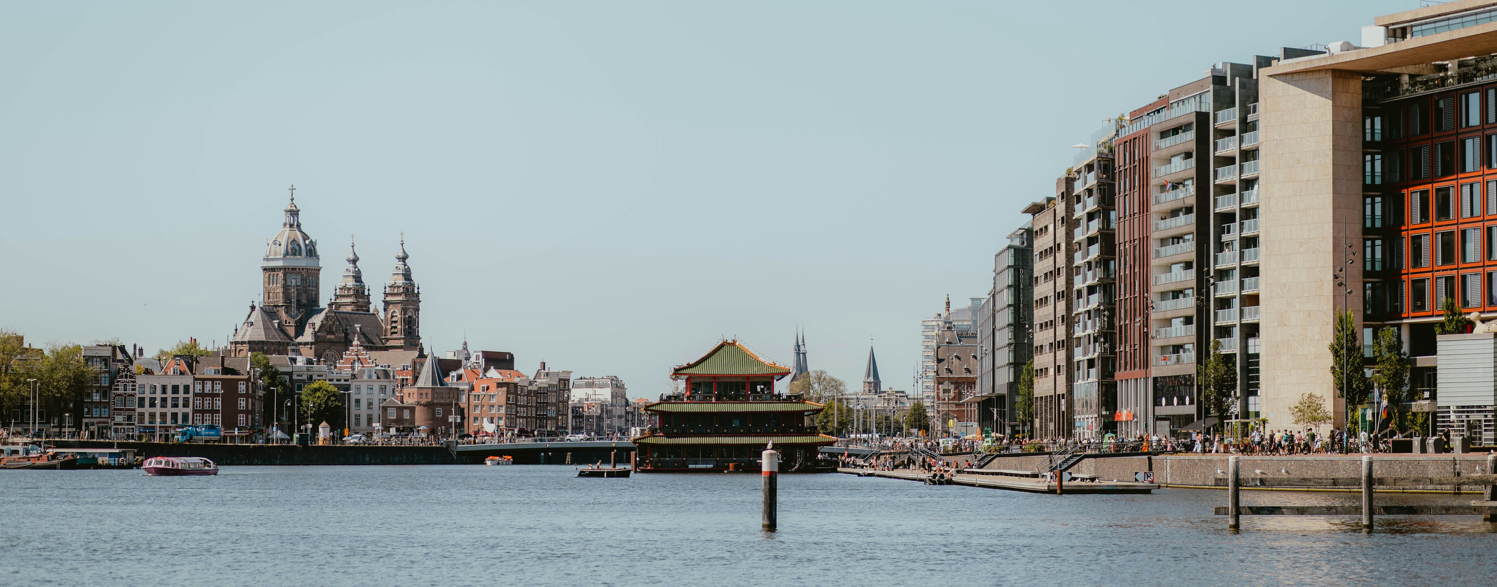 The Sea Palace restaurant on the water in Amsterdam with the Ba…