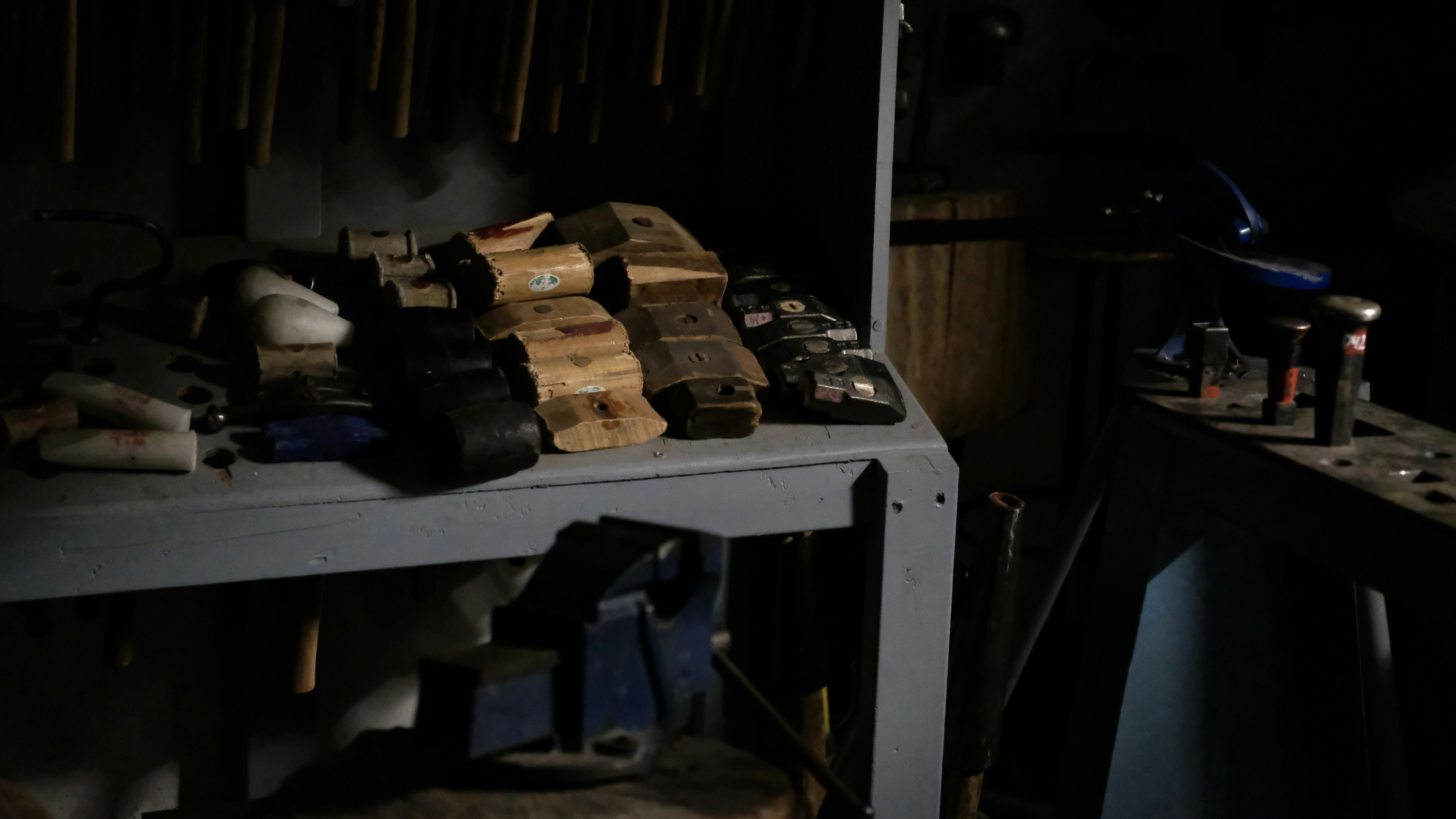 A shoe assessed on the workshop bench