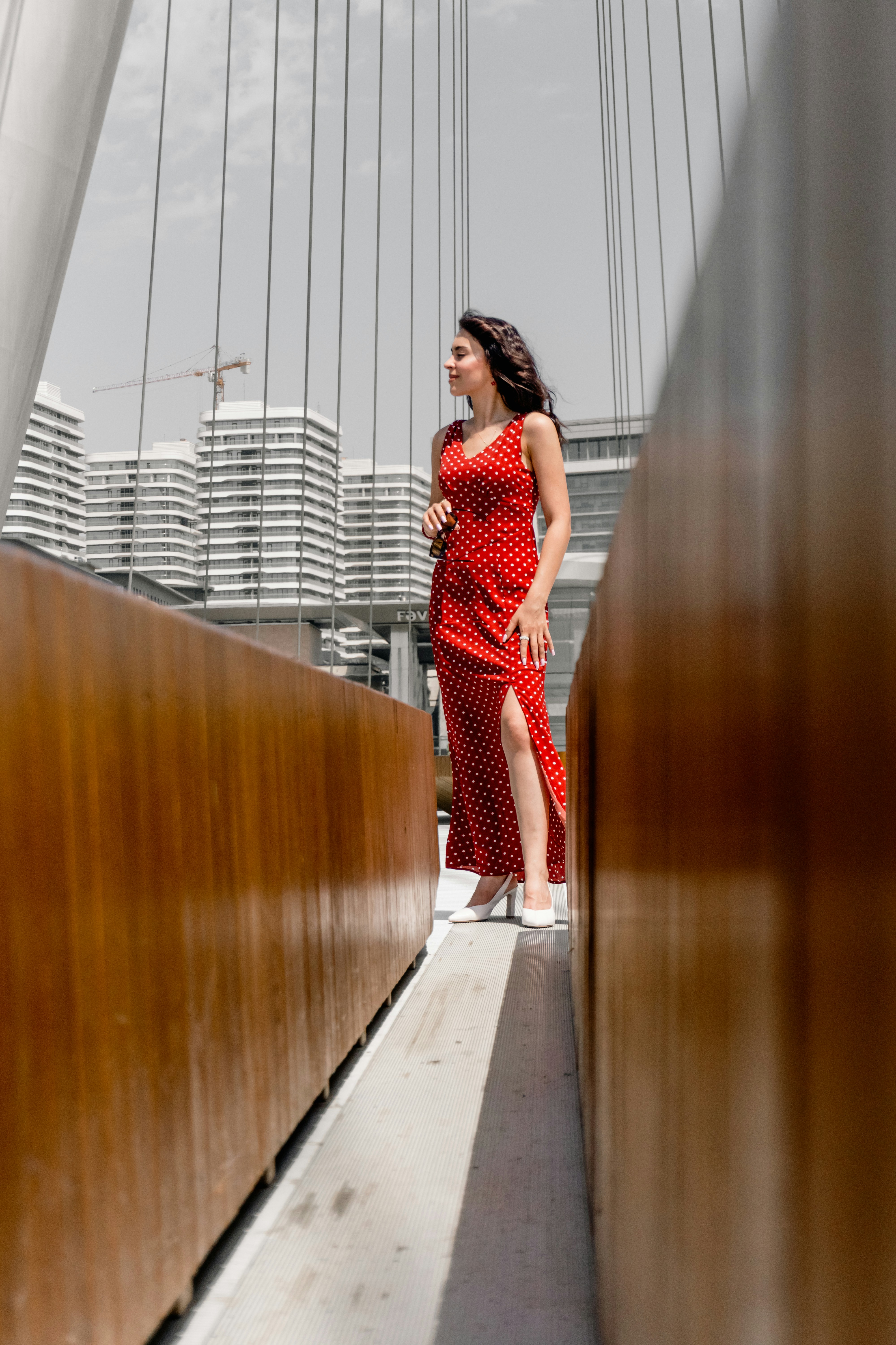 Poppy Polka Dot Dress in Red Dot