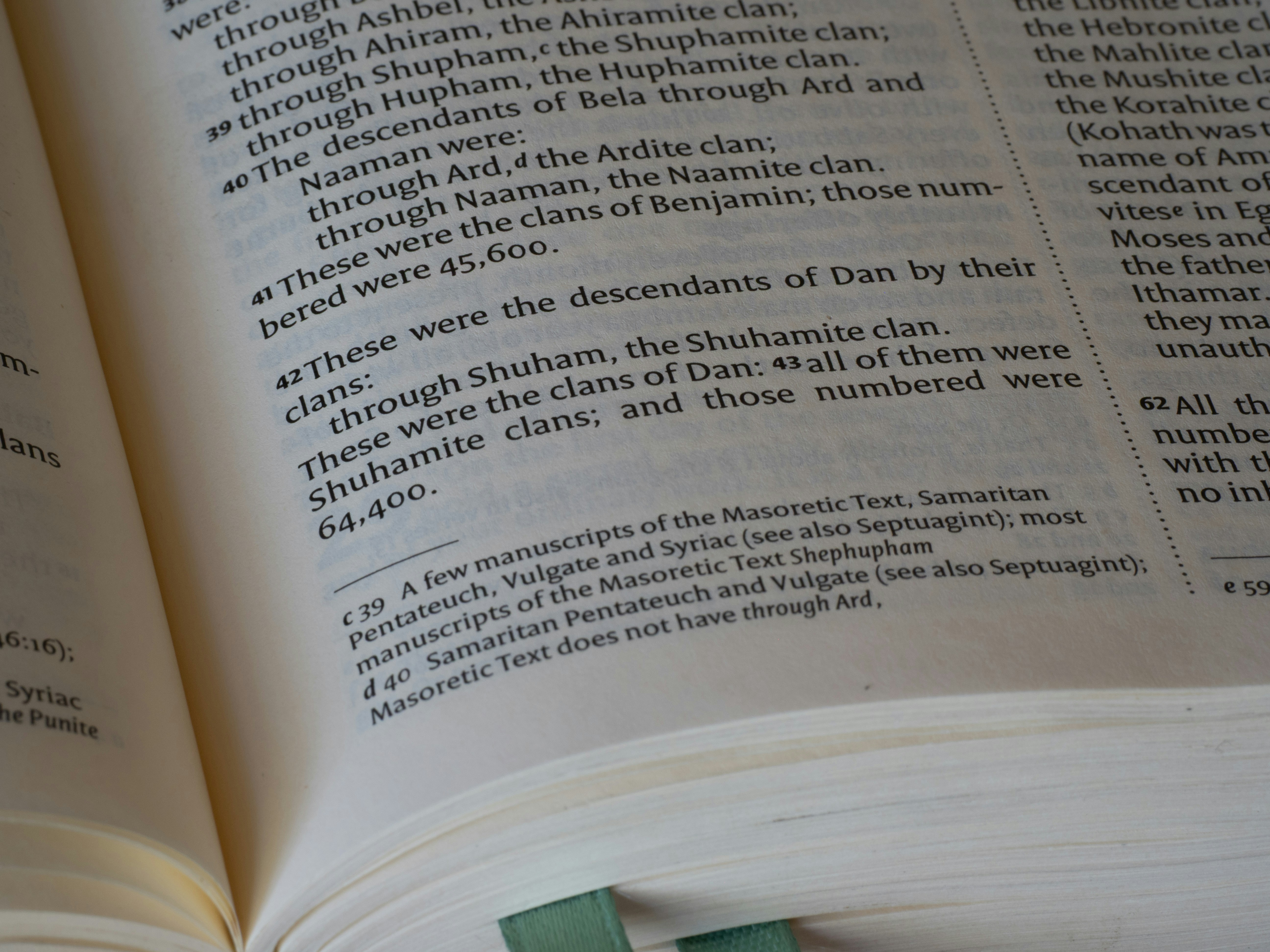 A close-up of printed text on a page of a book