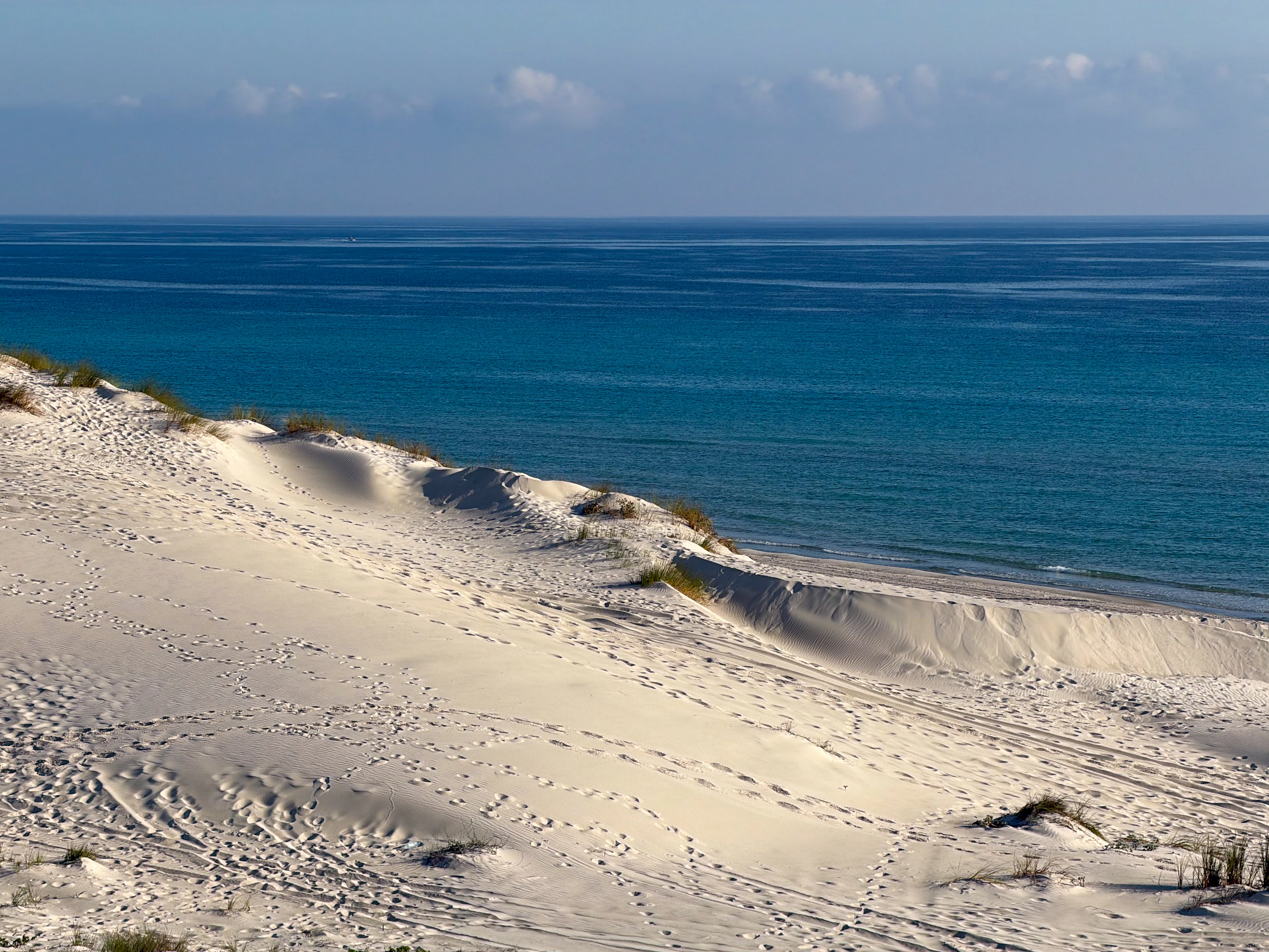 White dunes above the sea on Cap Bon