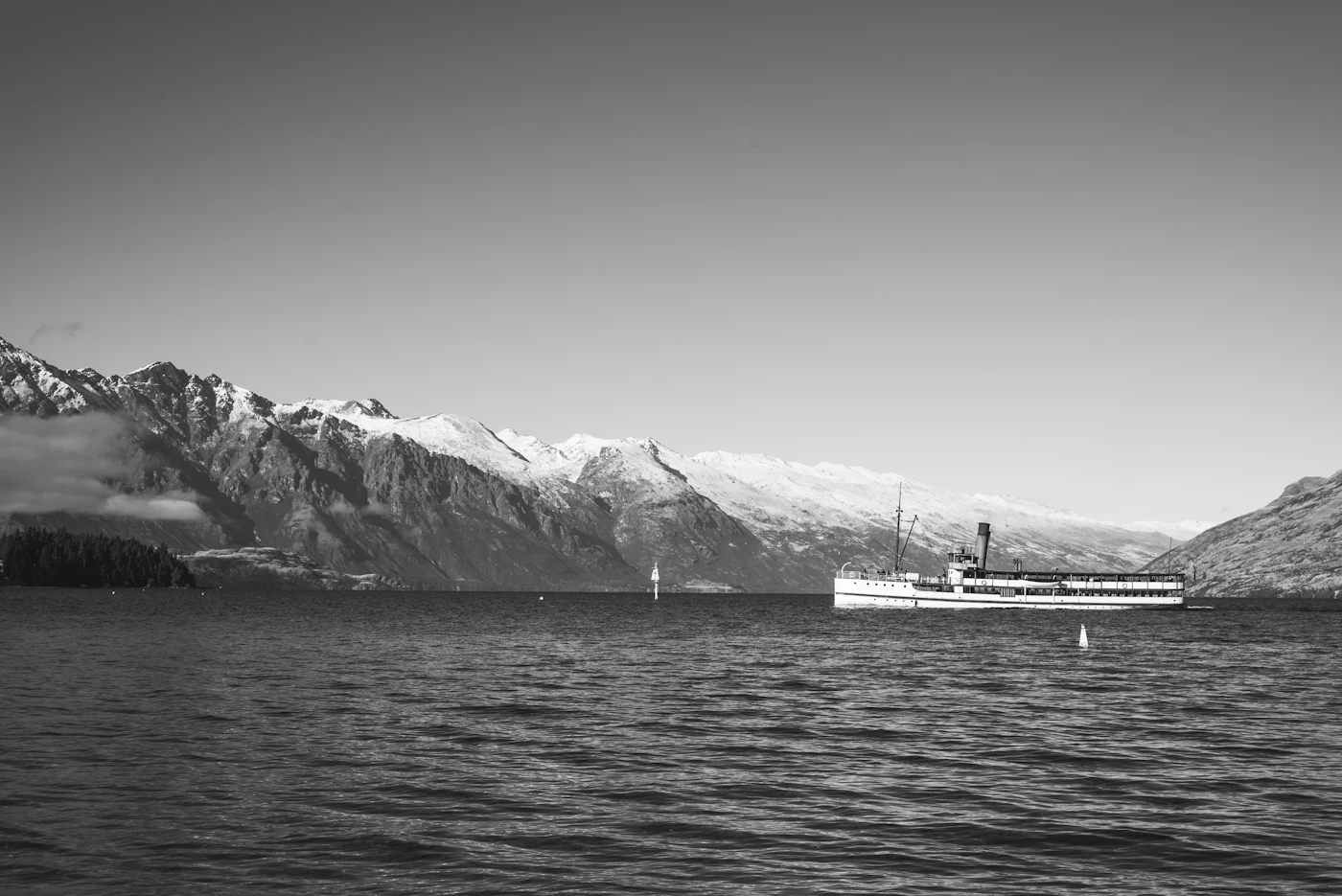 A steamship on Lake Wakatipu, Queenstown