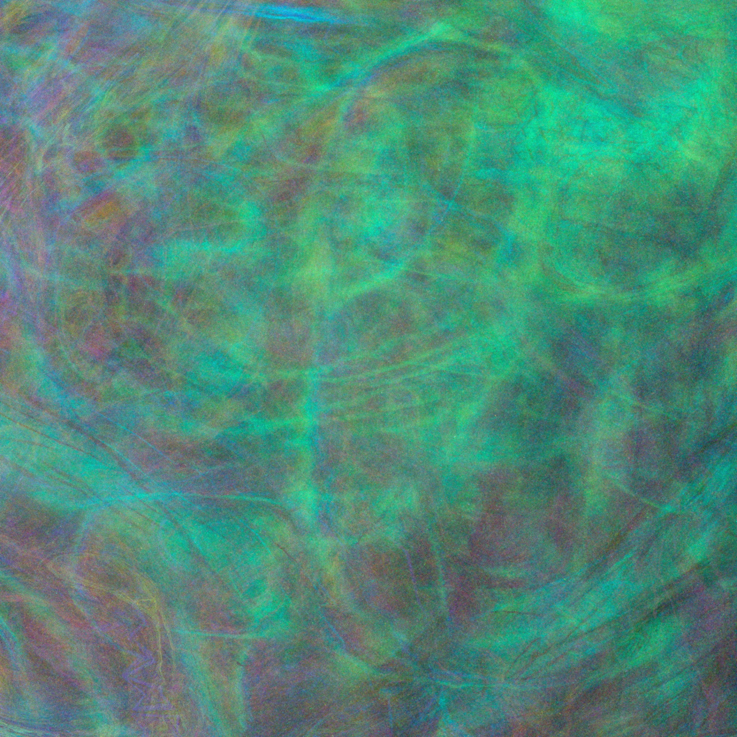 Abstract swirling patterns of vibrant green and dark blue light