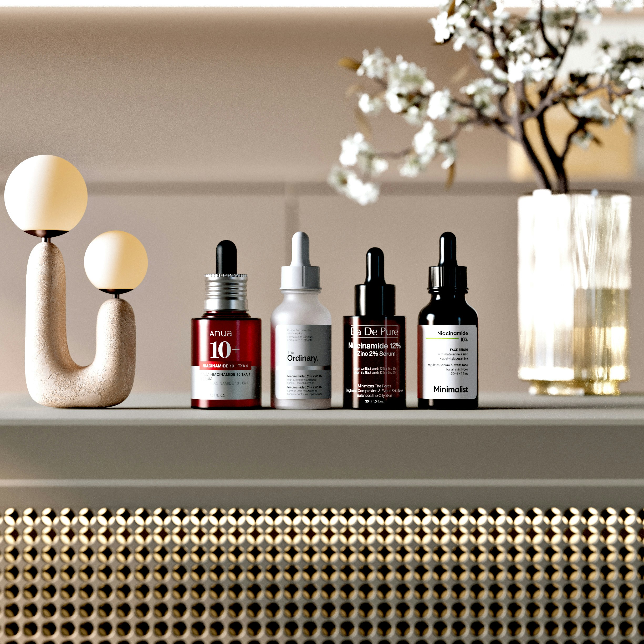 minimalist skincare bottles white, wallpaper, Fragrance Free for Inflamed Skin: Why It Is the Best Choice 3