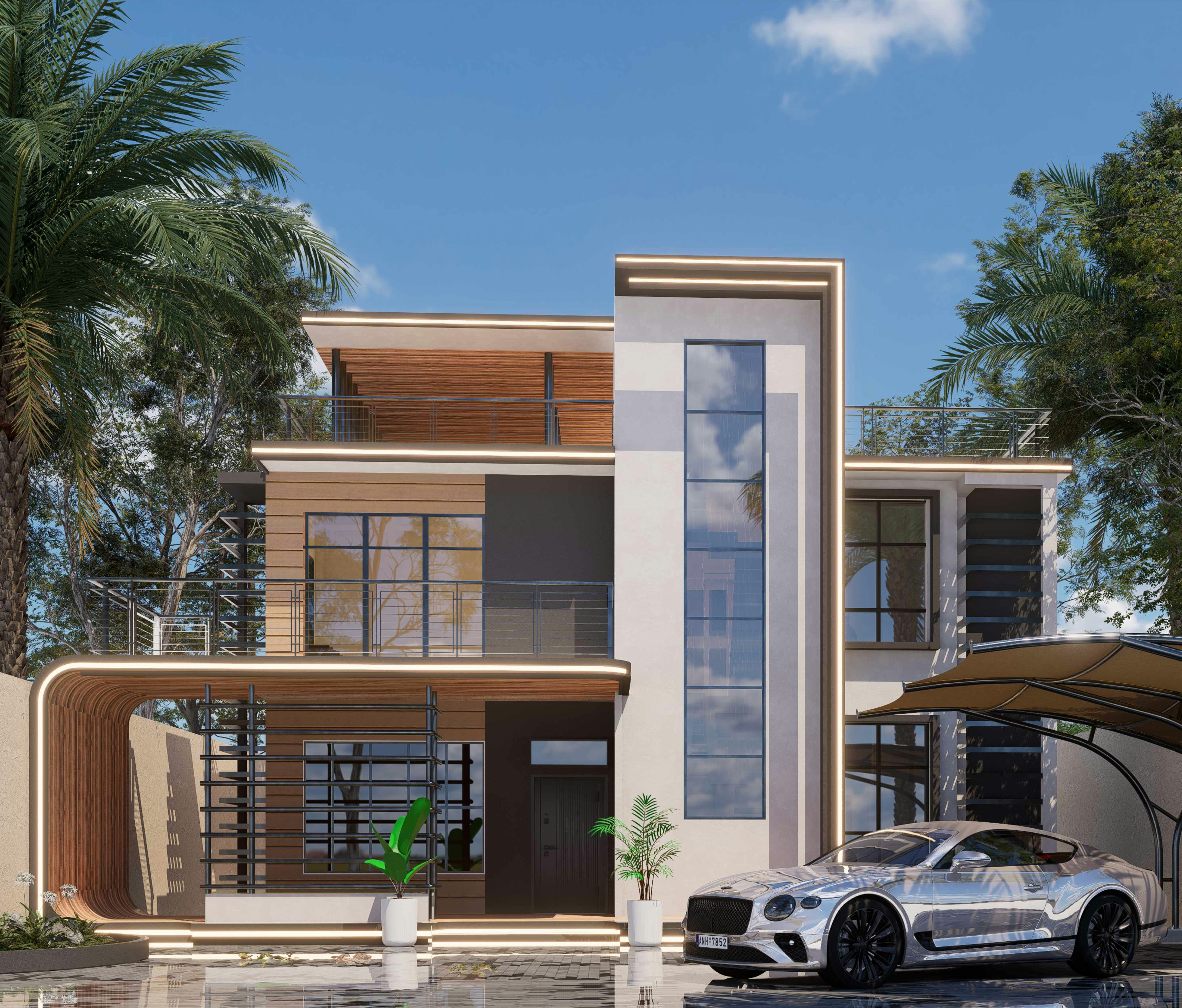 Modern residential home architecture