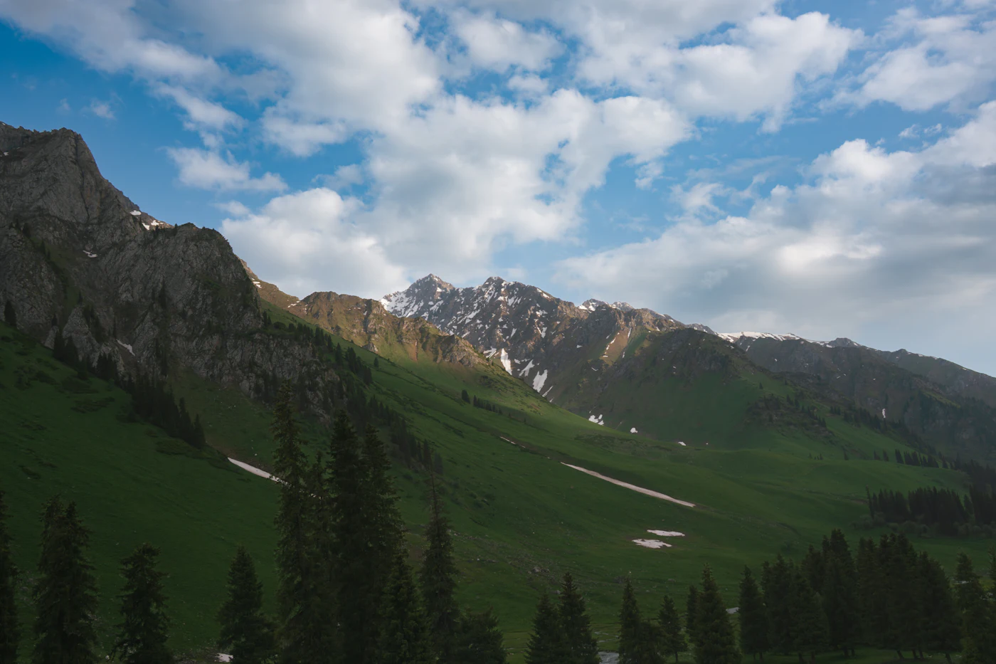 Der bewaldete Gipfel von Green Mountain über der vulkanischen Küste von Ascension