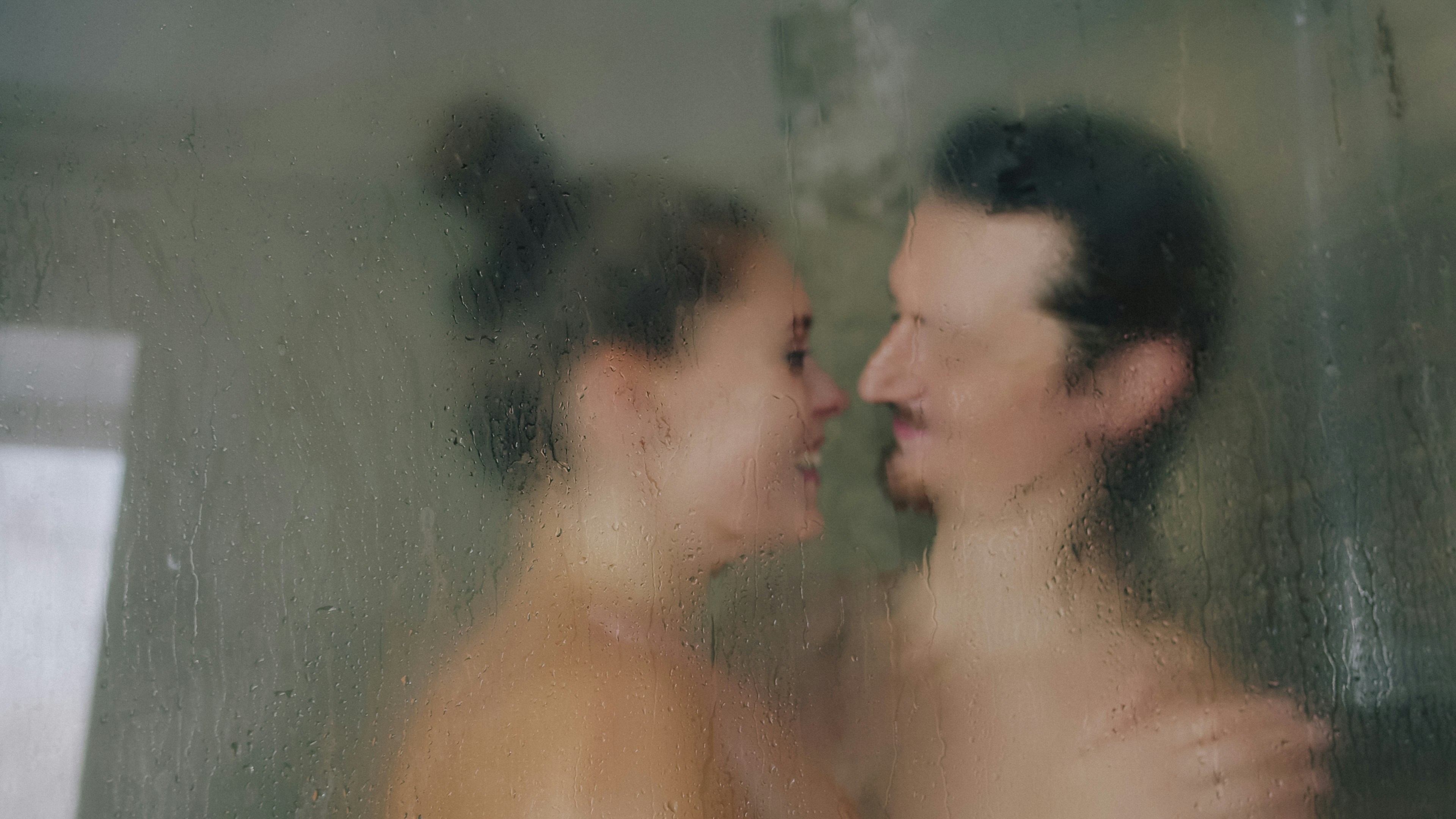 Couple sharing a warm, connected moment together