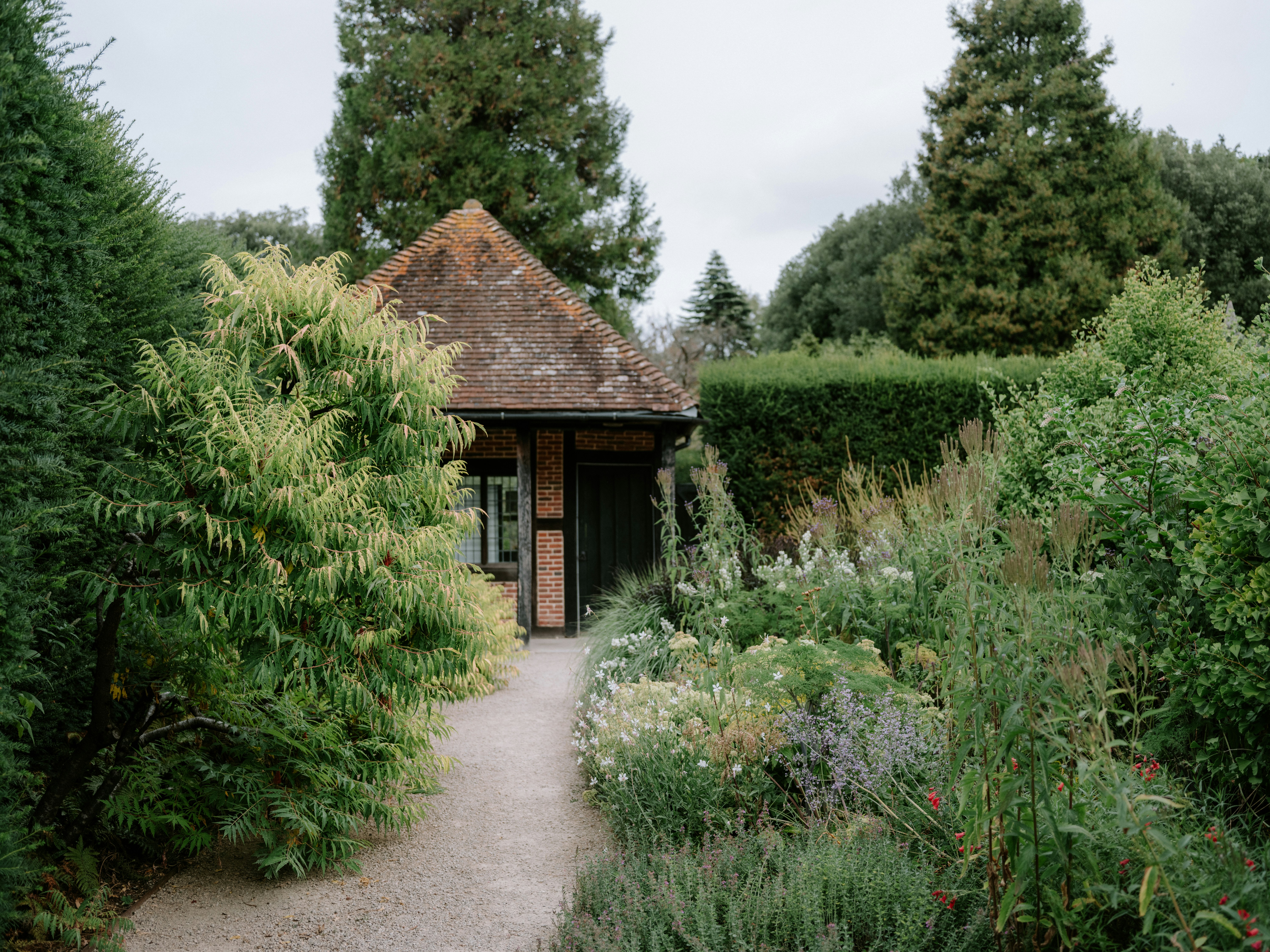 Small brick garden house