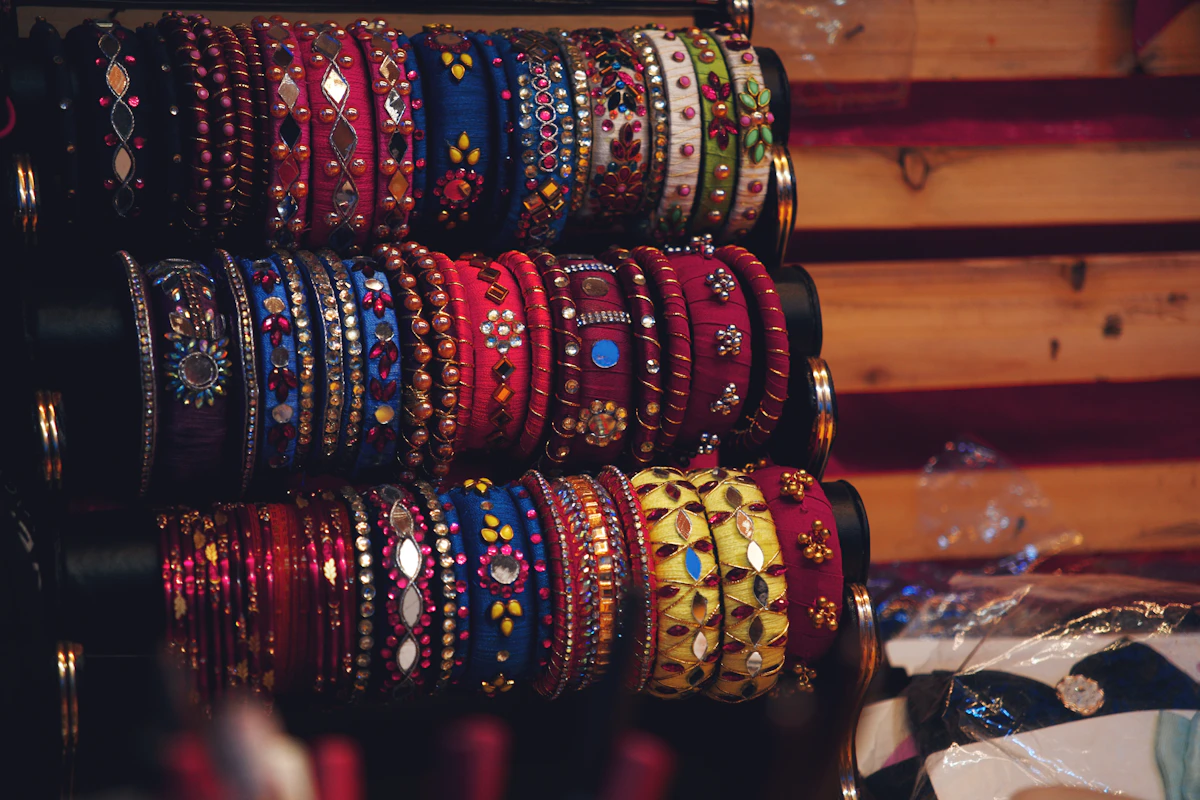 Mirror Work Fabric Bangles