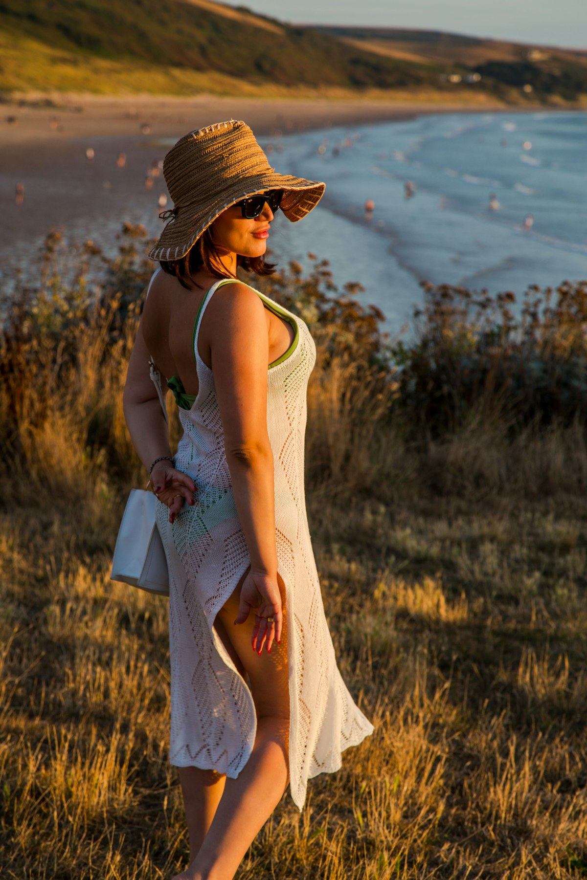 Saída de crochê vestida