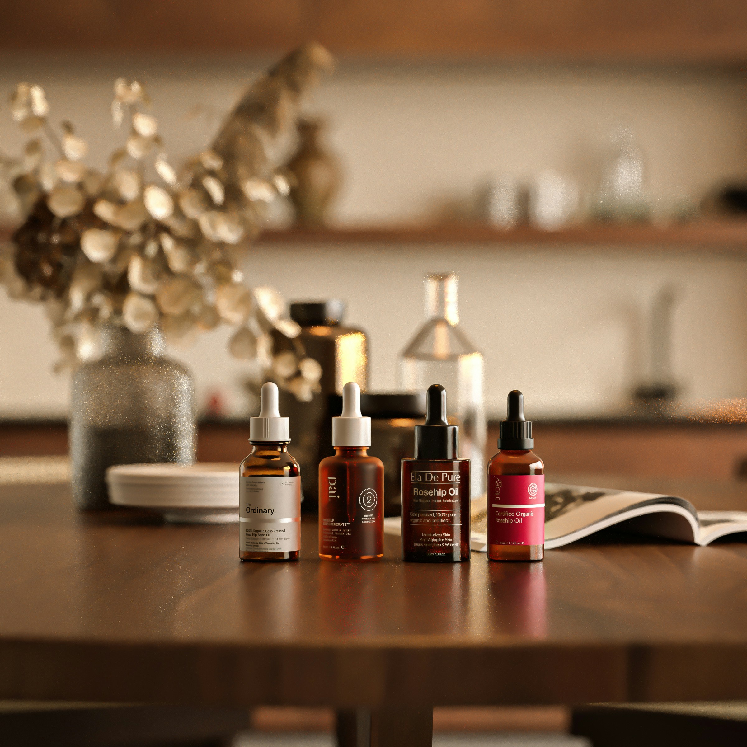 minimalist skincare bottles, wallpaper, Essential Oils in Acne Products: Why You Should Be Cautious 6