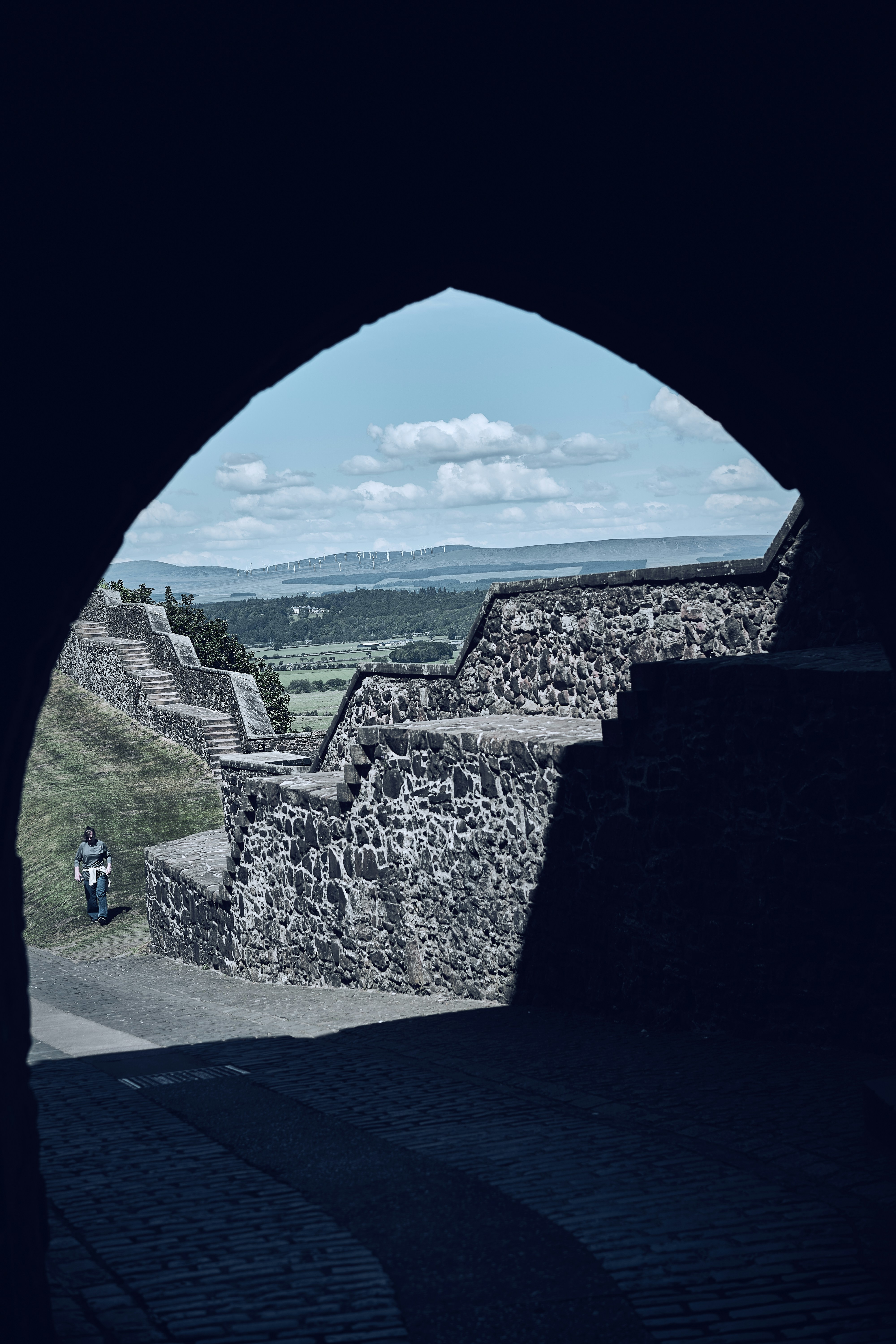 A landscape view from Stirling Castle across central Scotland.