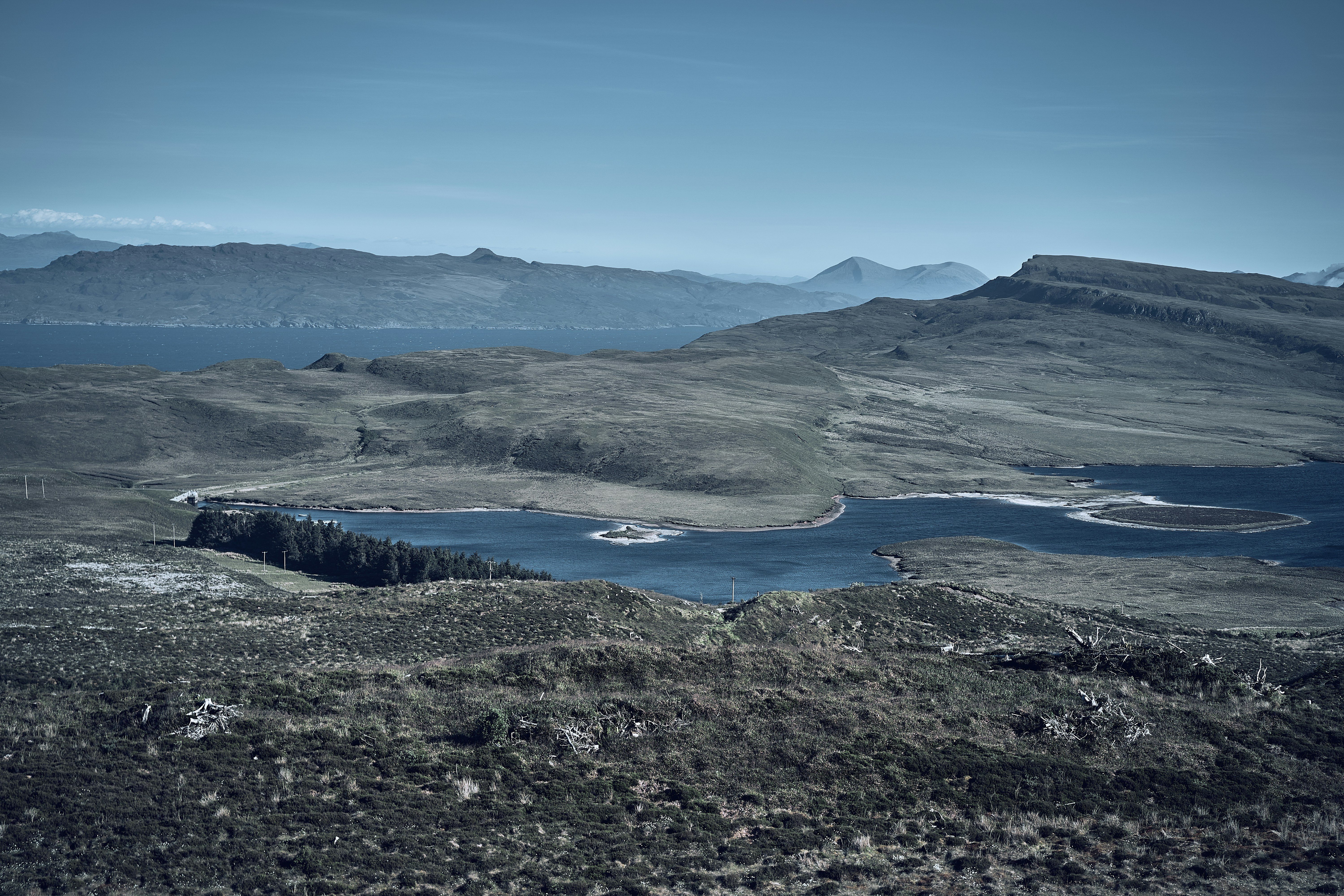 A dramatic landscape along the Old Man of Storr trail on the Isle of Skye.