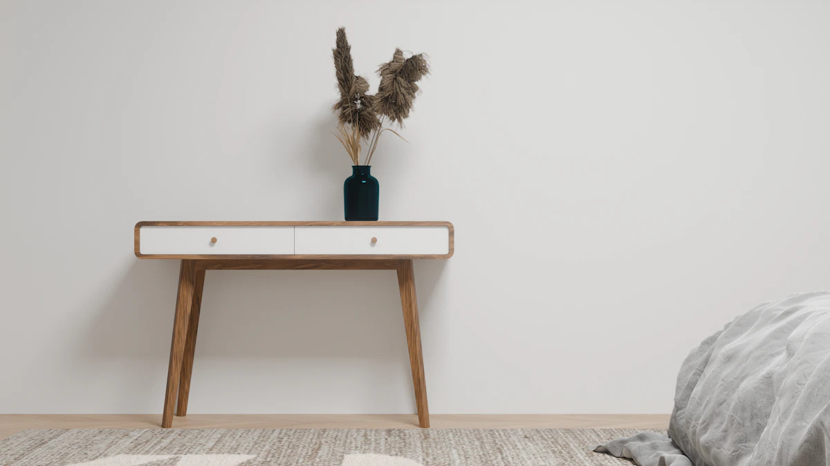 Console Atelier à tiroir en marbre Carrare