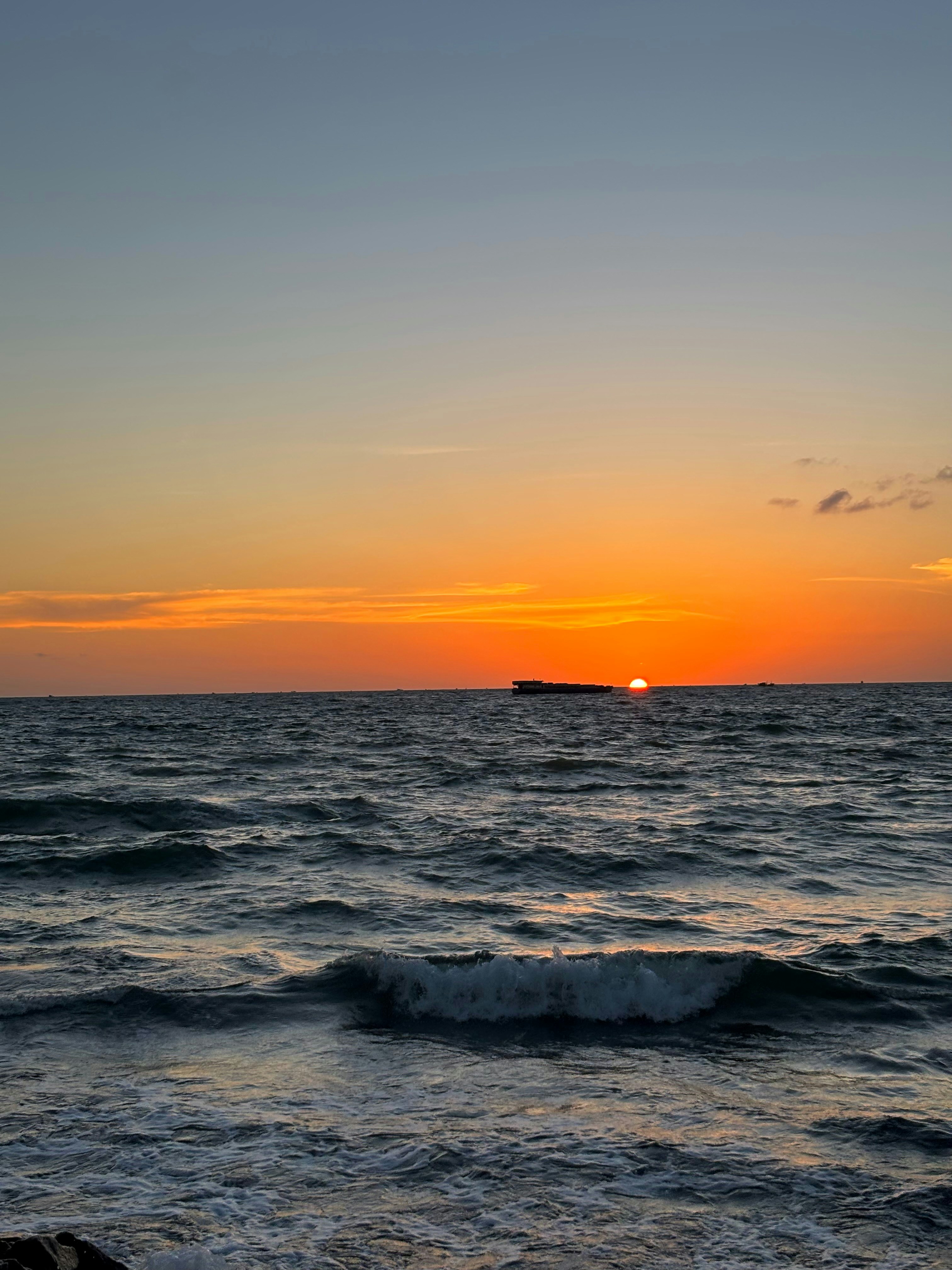 Sunset on the beach of Phú Quốc Island in Viet Nam