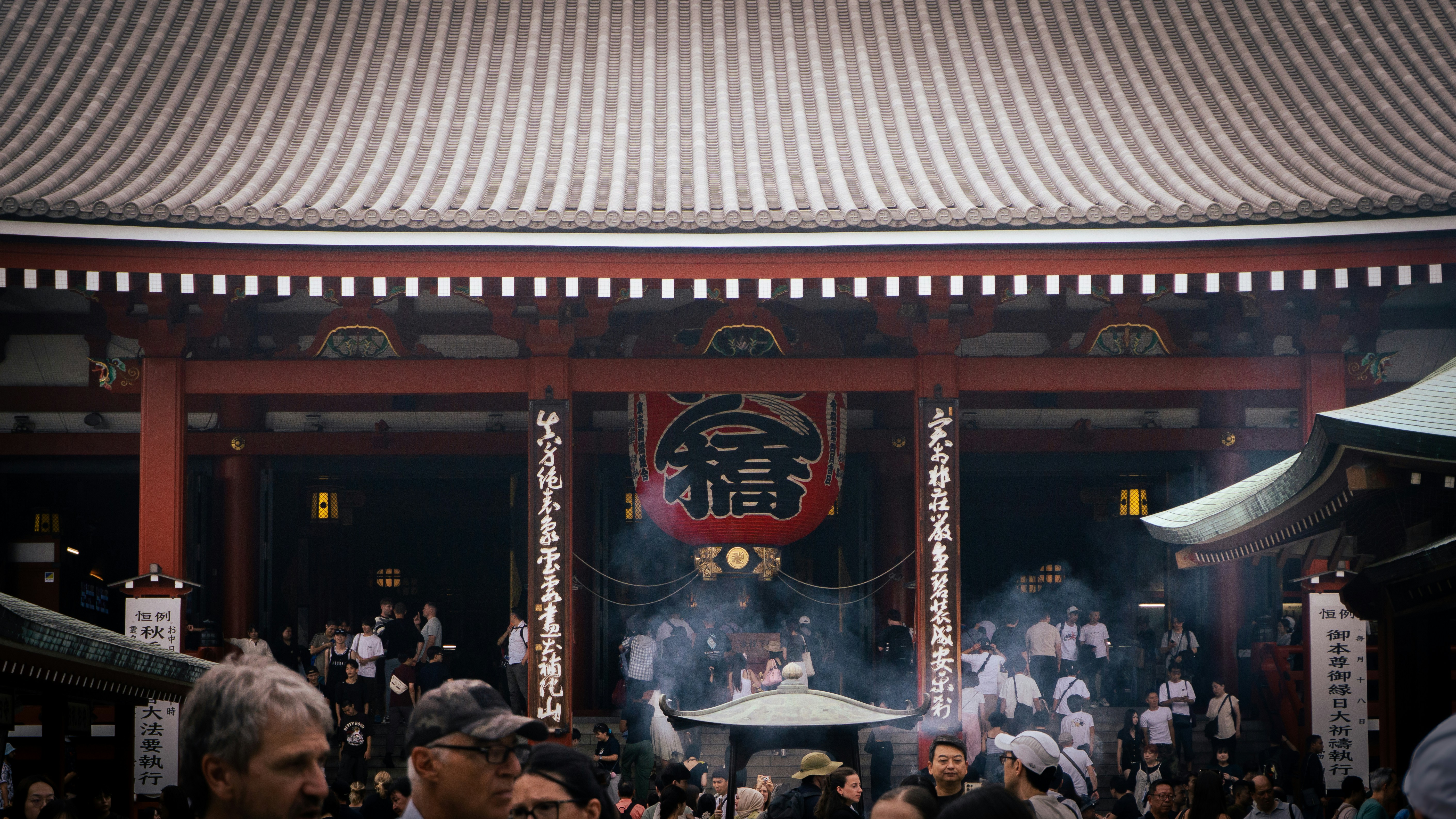 Incense smoke at Senso-ji temple in Tokyo