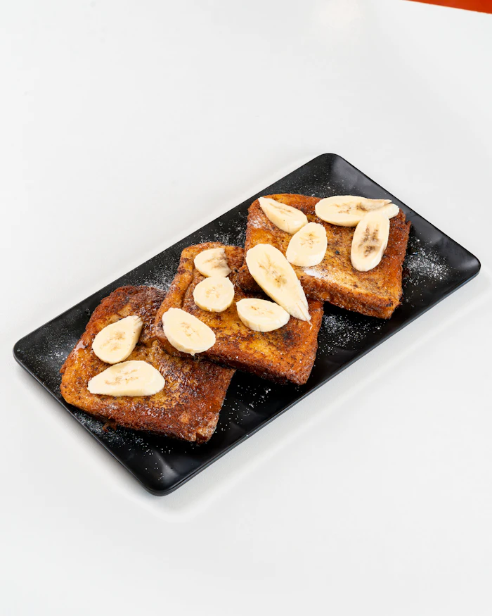 Banana pisada con canela