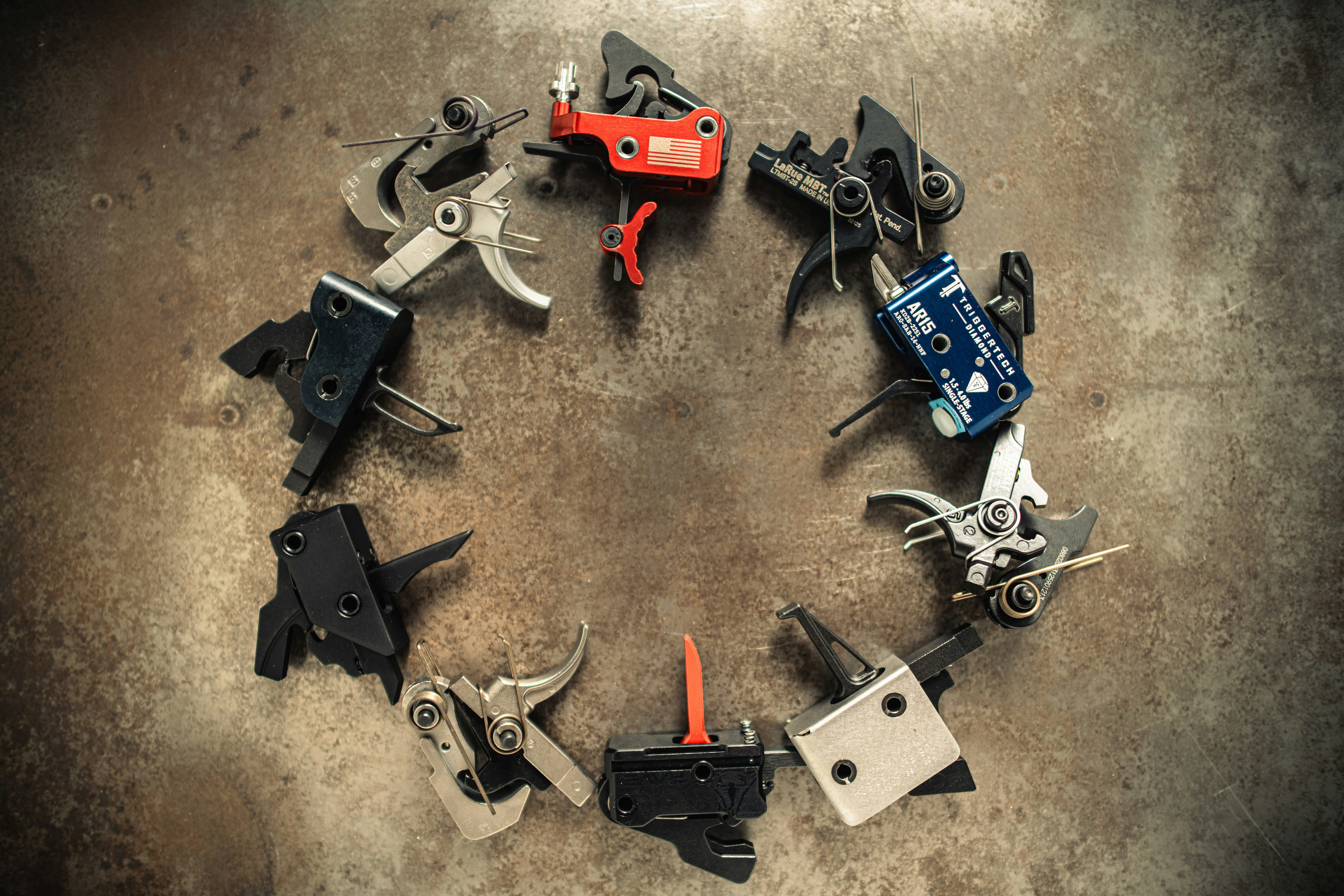 AR-15 trigger closeup