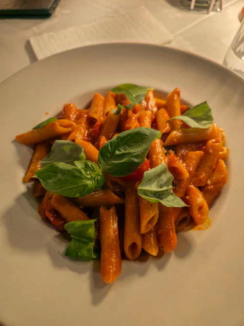 Penne with Tomato Basil Sauce