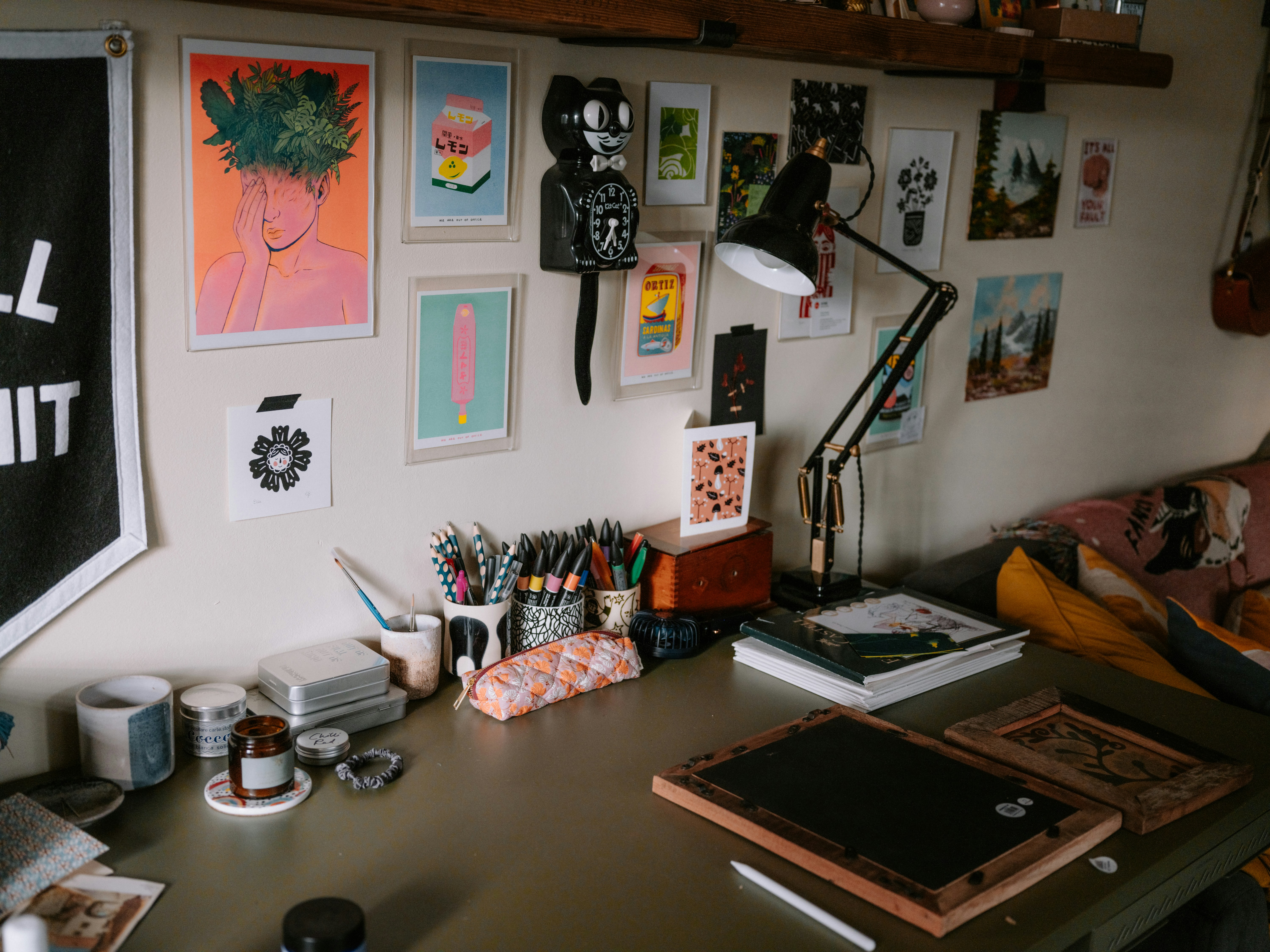 aesthetic craft supplies workspace, wallpaper, DIY Crafts for Adults at Home: Creative Projects to Reduce Stress 6