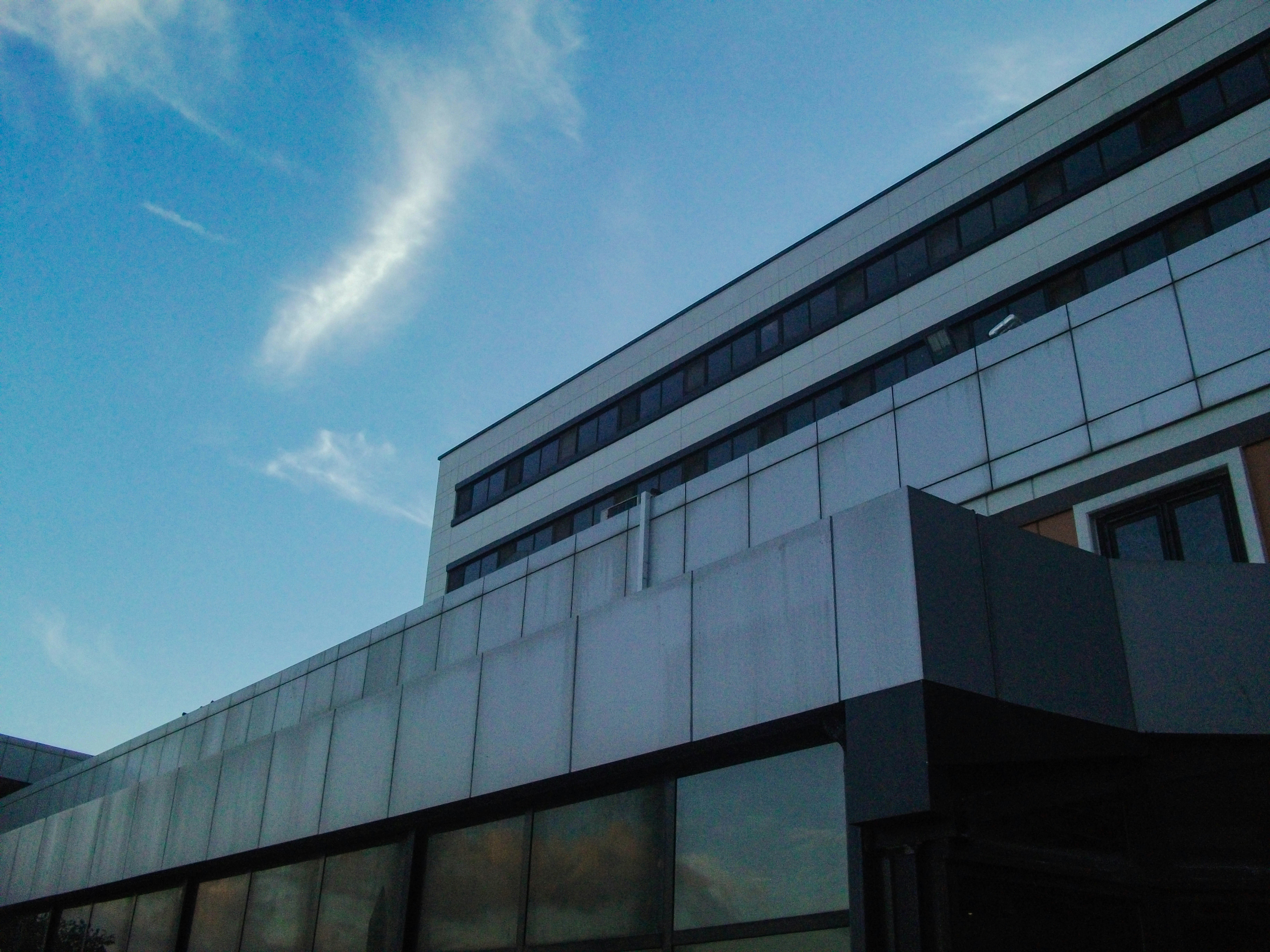 Modern office-style building with glass
