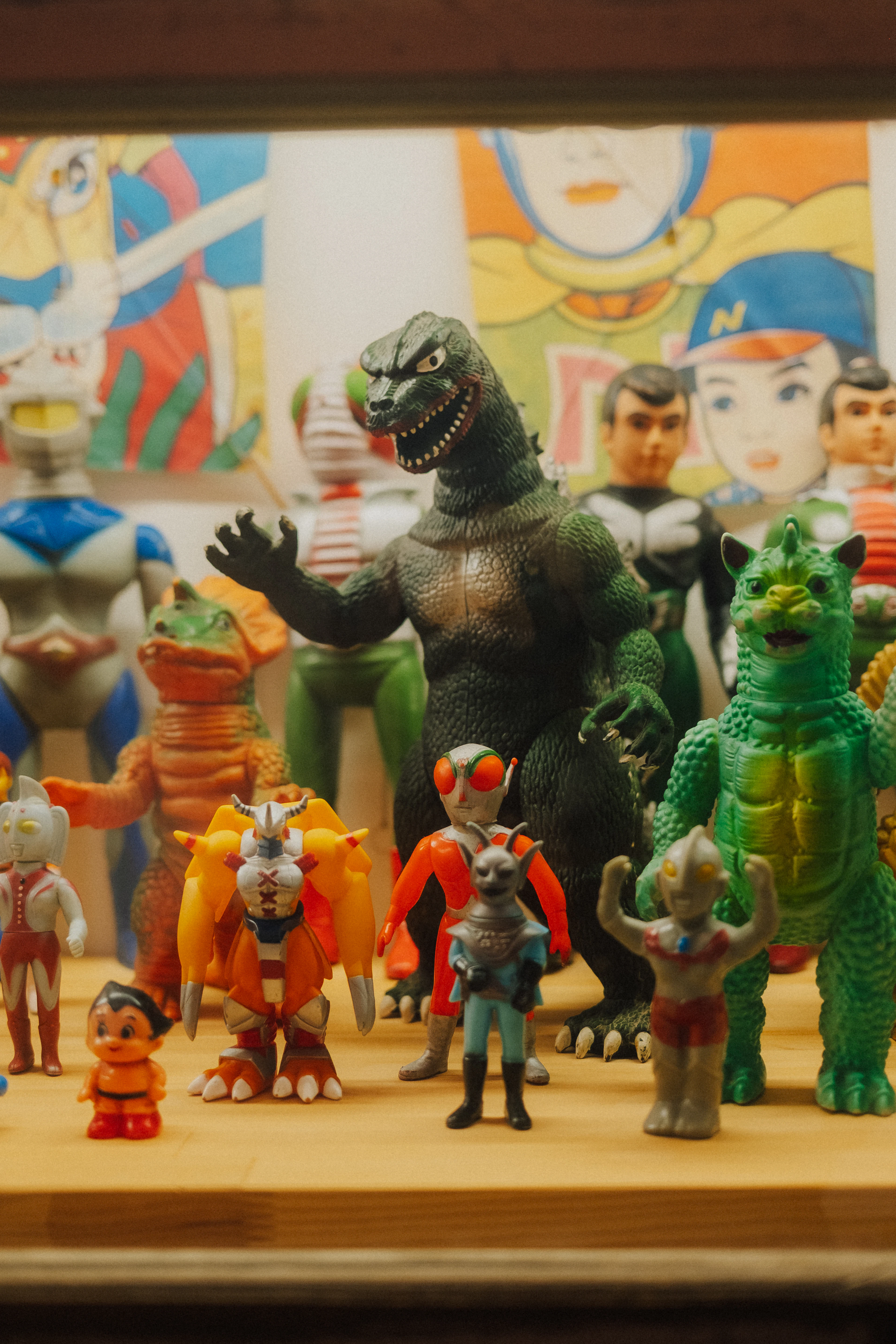 Collection de figurines japonaises vintage de monstres et de héros