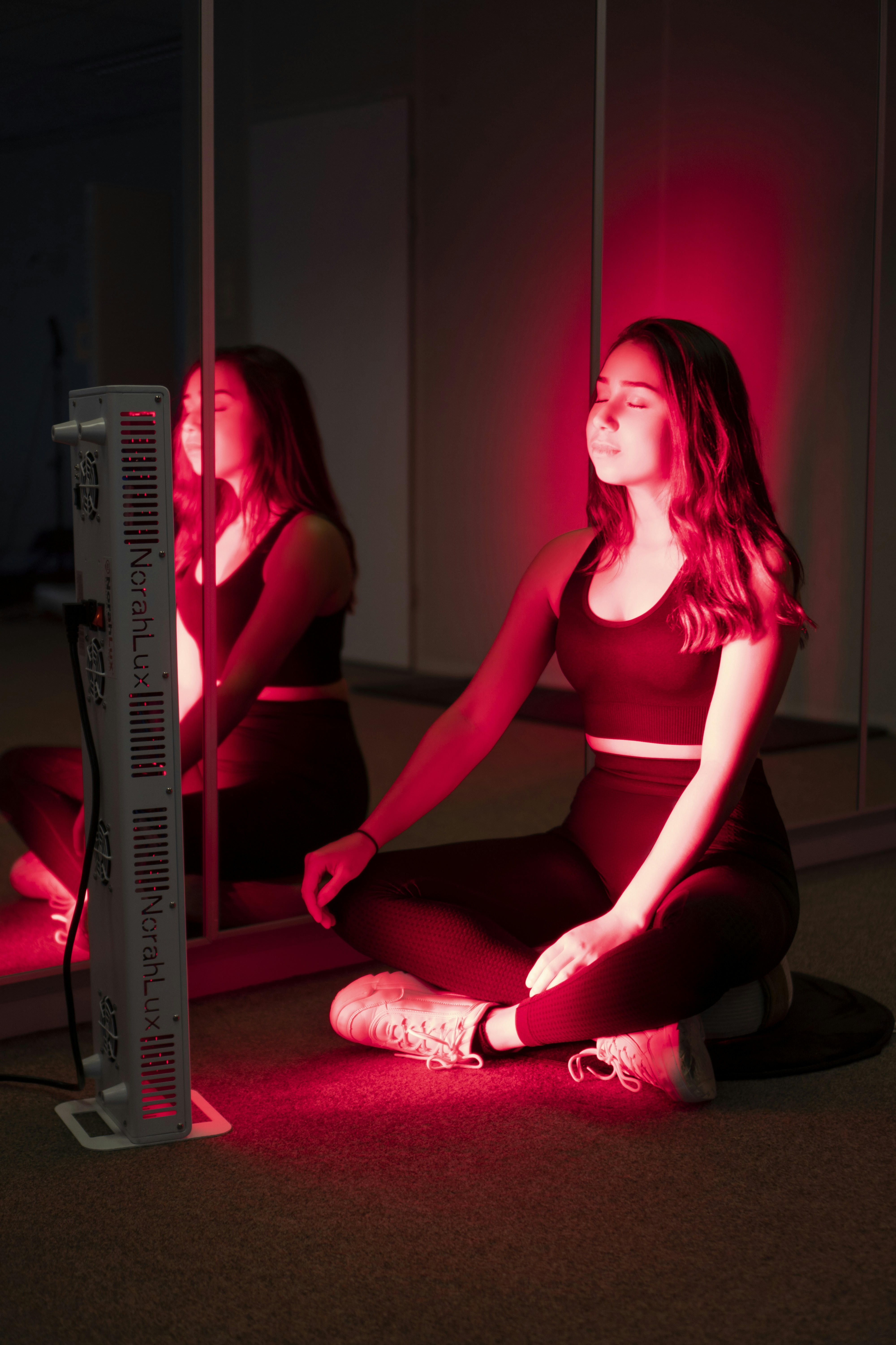 Full-body red light therapy panel for at-home use
