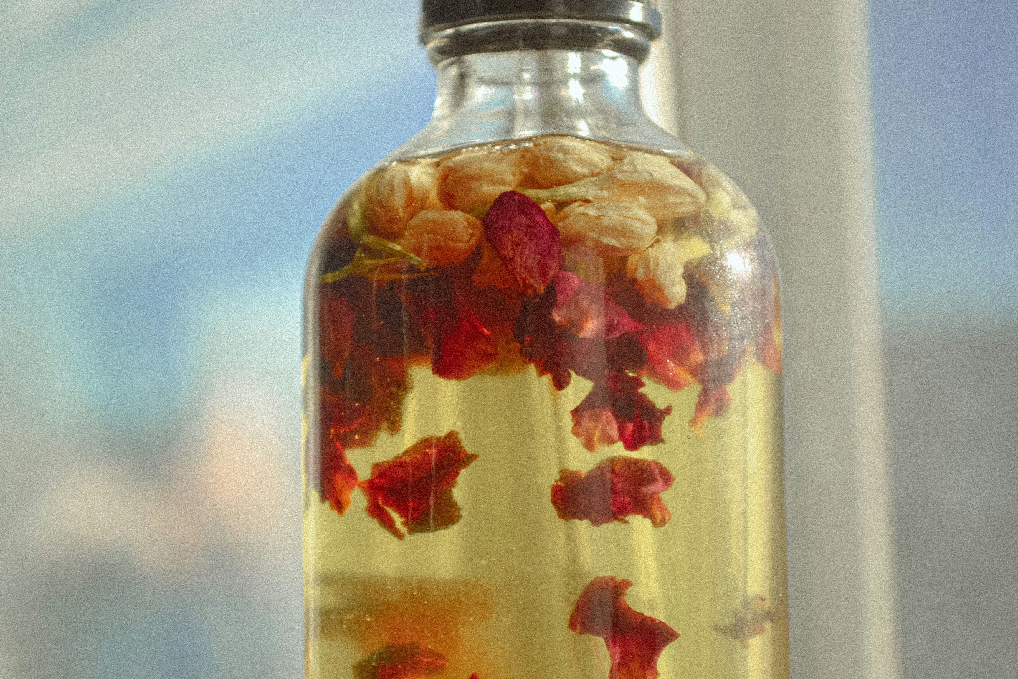 glass body oil bottles