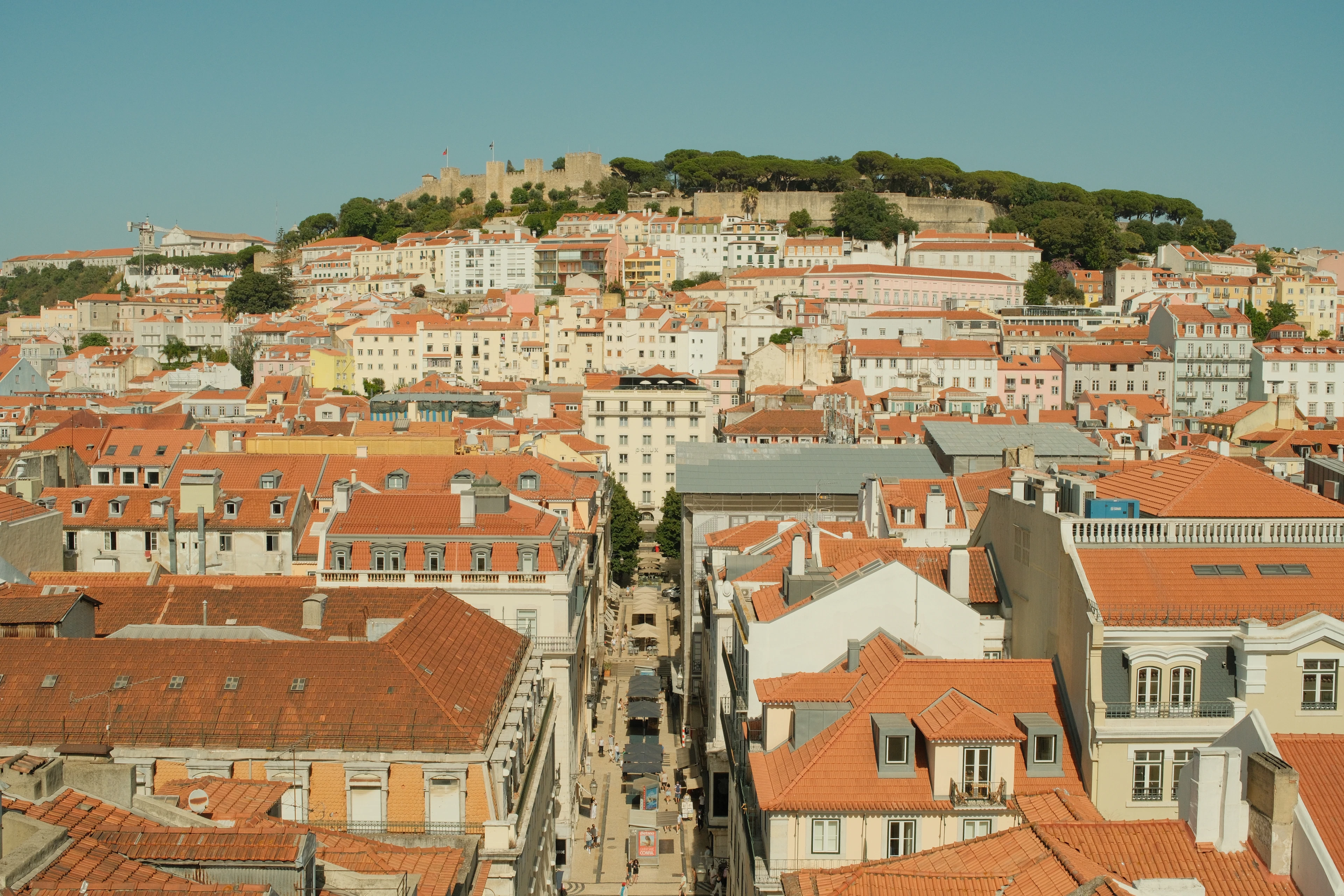 São Jorge Castle's medieval walls above Lisbon's terracotta rooftops
