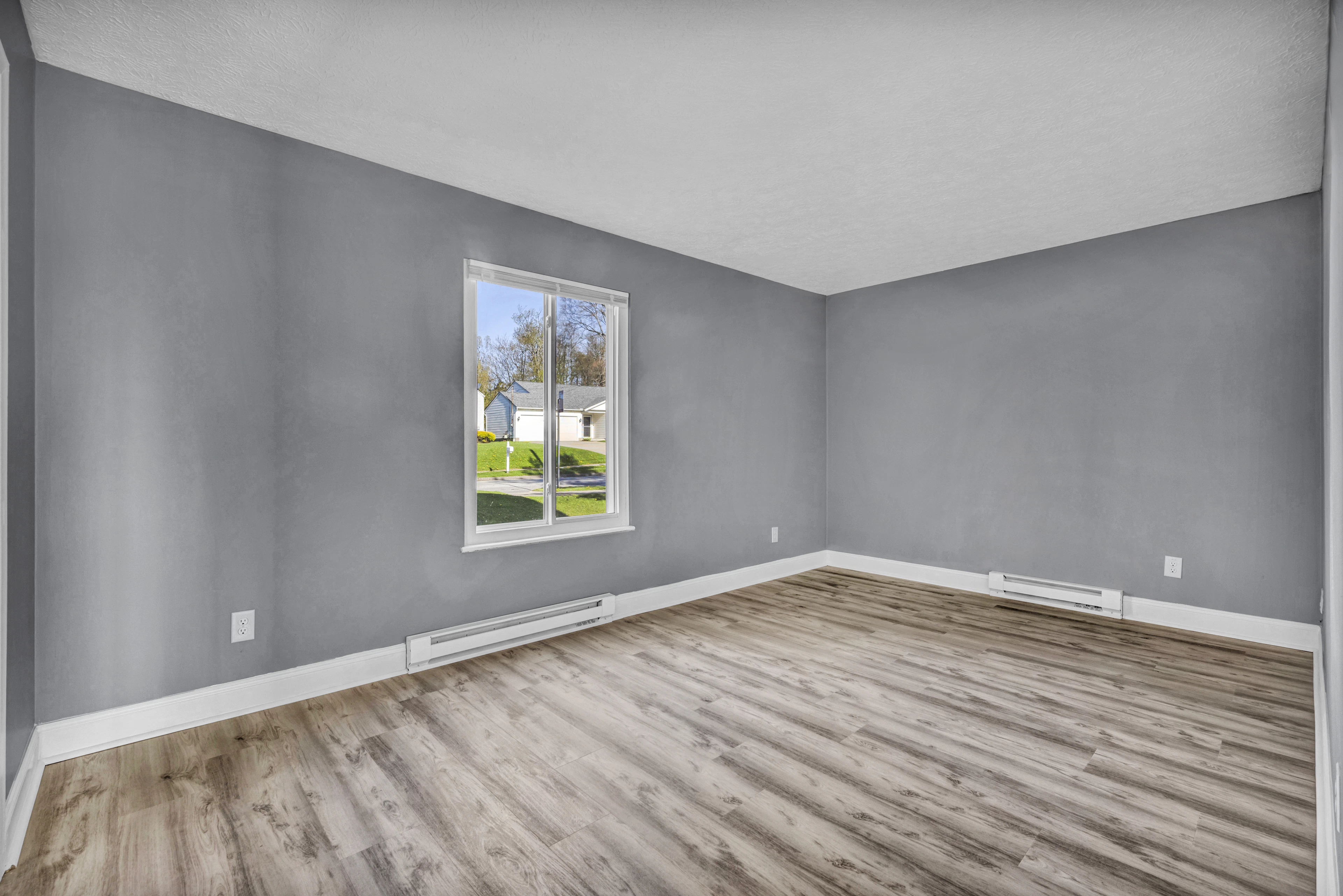 Empty room with bare walls