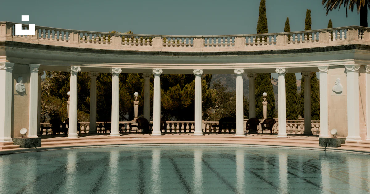 Castle Stack Pool Curved colonnade with swimming pool - Free Photo on Unsplash