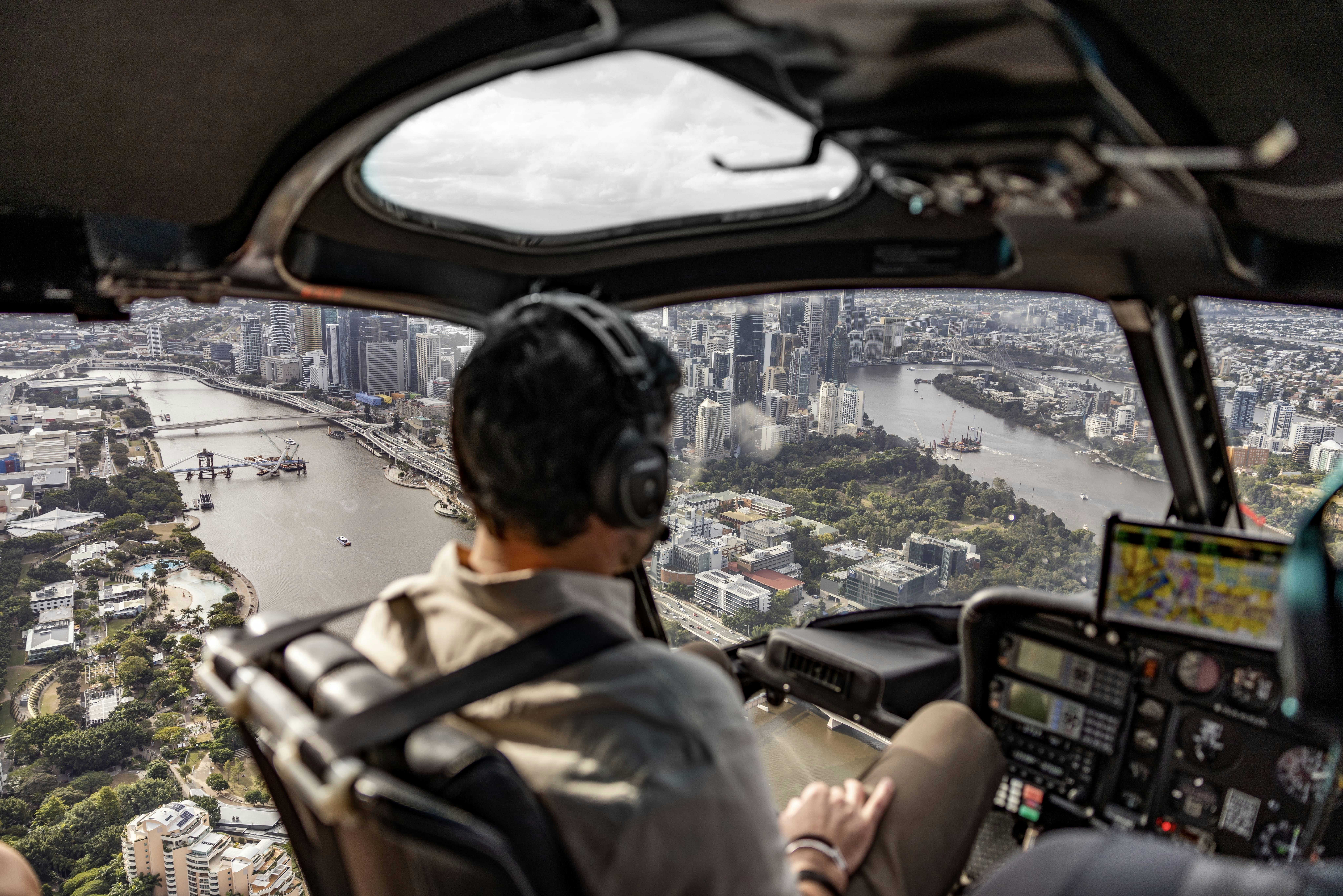 Vantage Brisbane - thrilling doors-off helicopter flight over the city