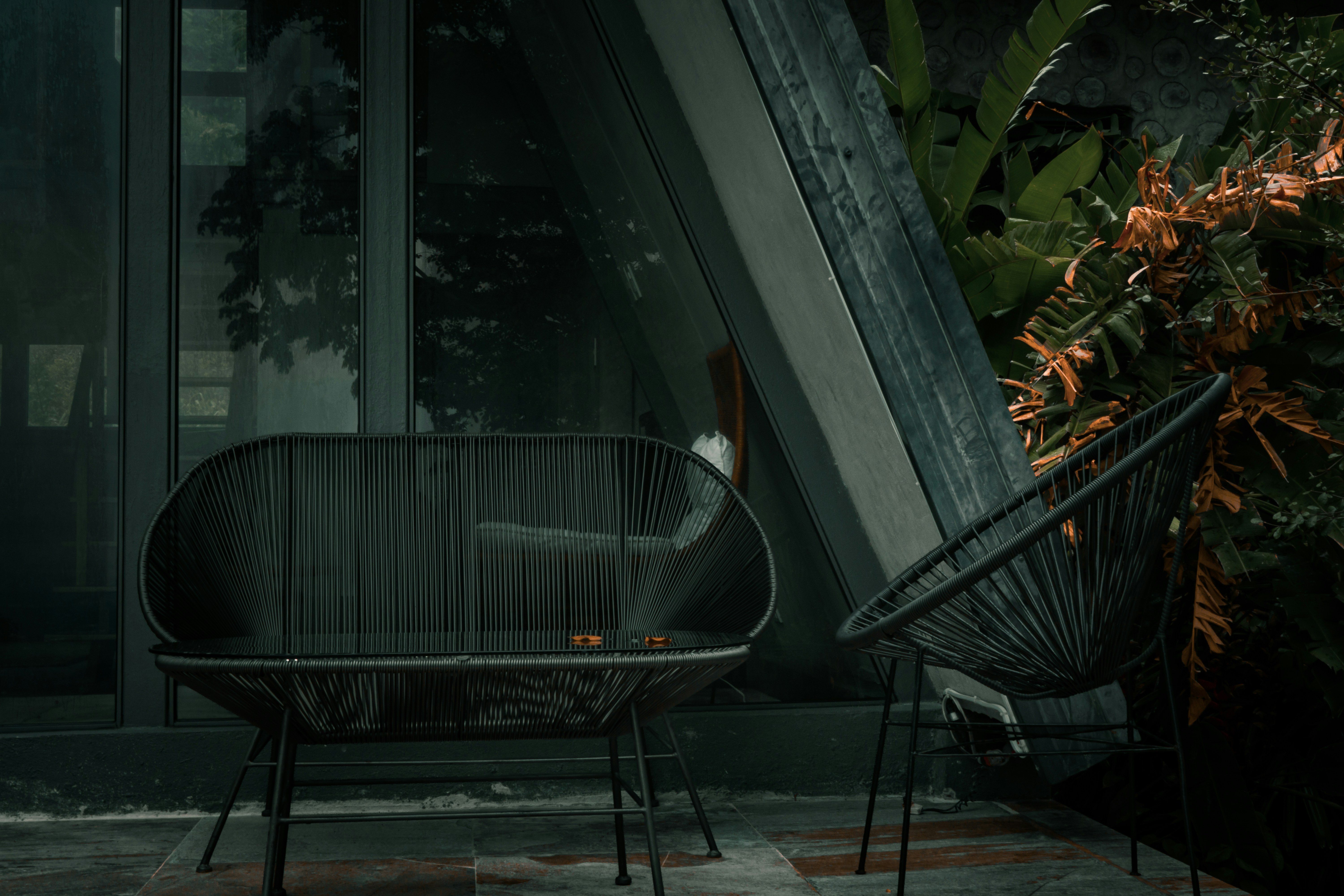 woven rattan garden chair