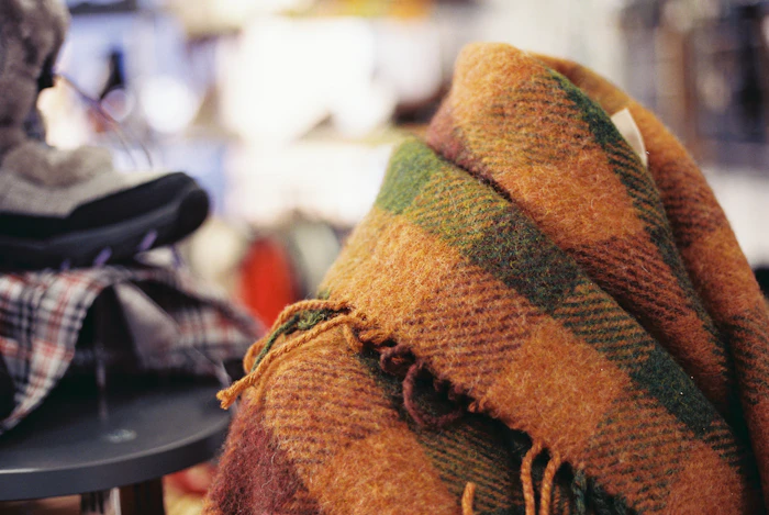 Check Lambswool Scarf