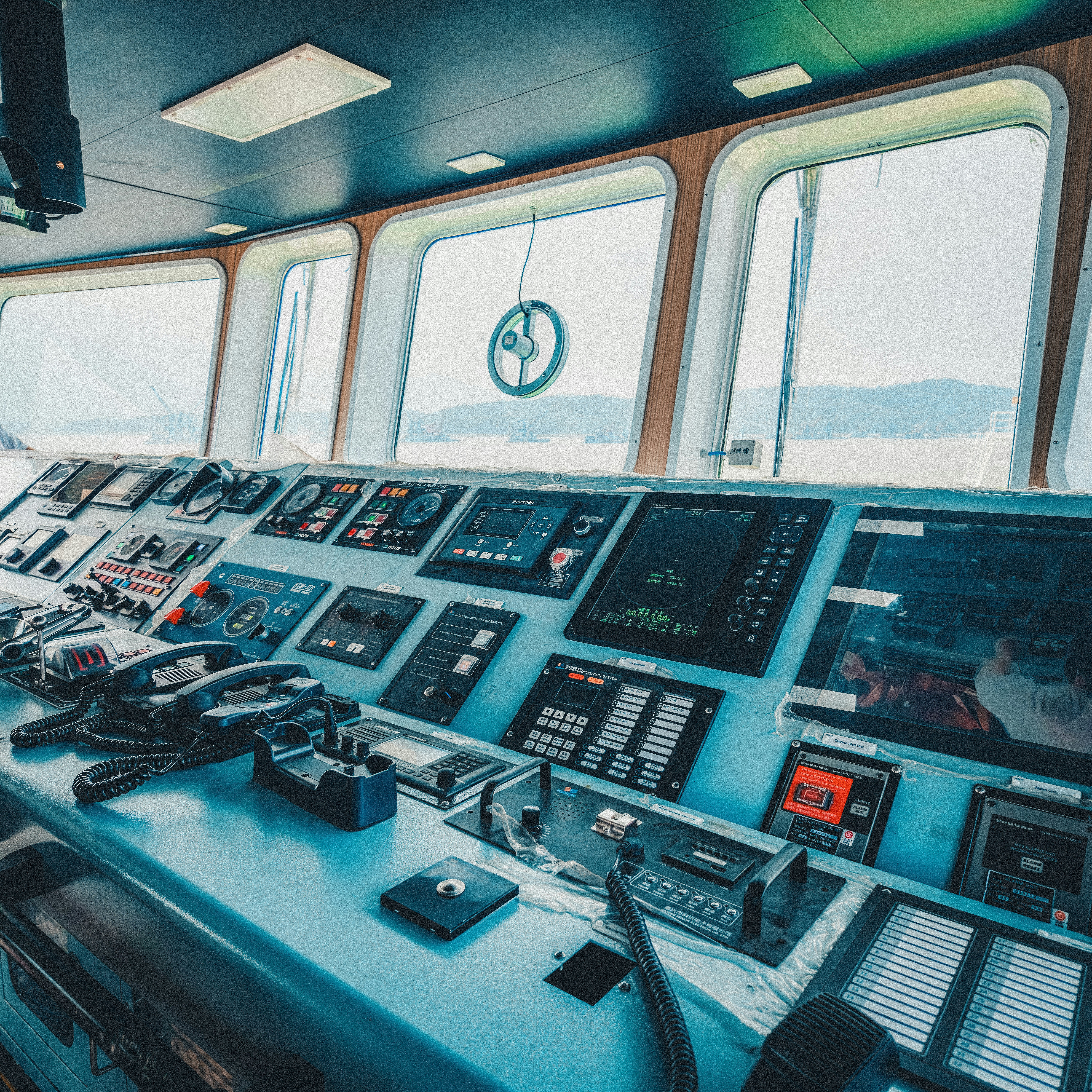 Modern marine electronics at the helm