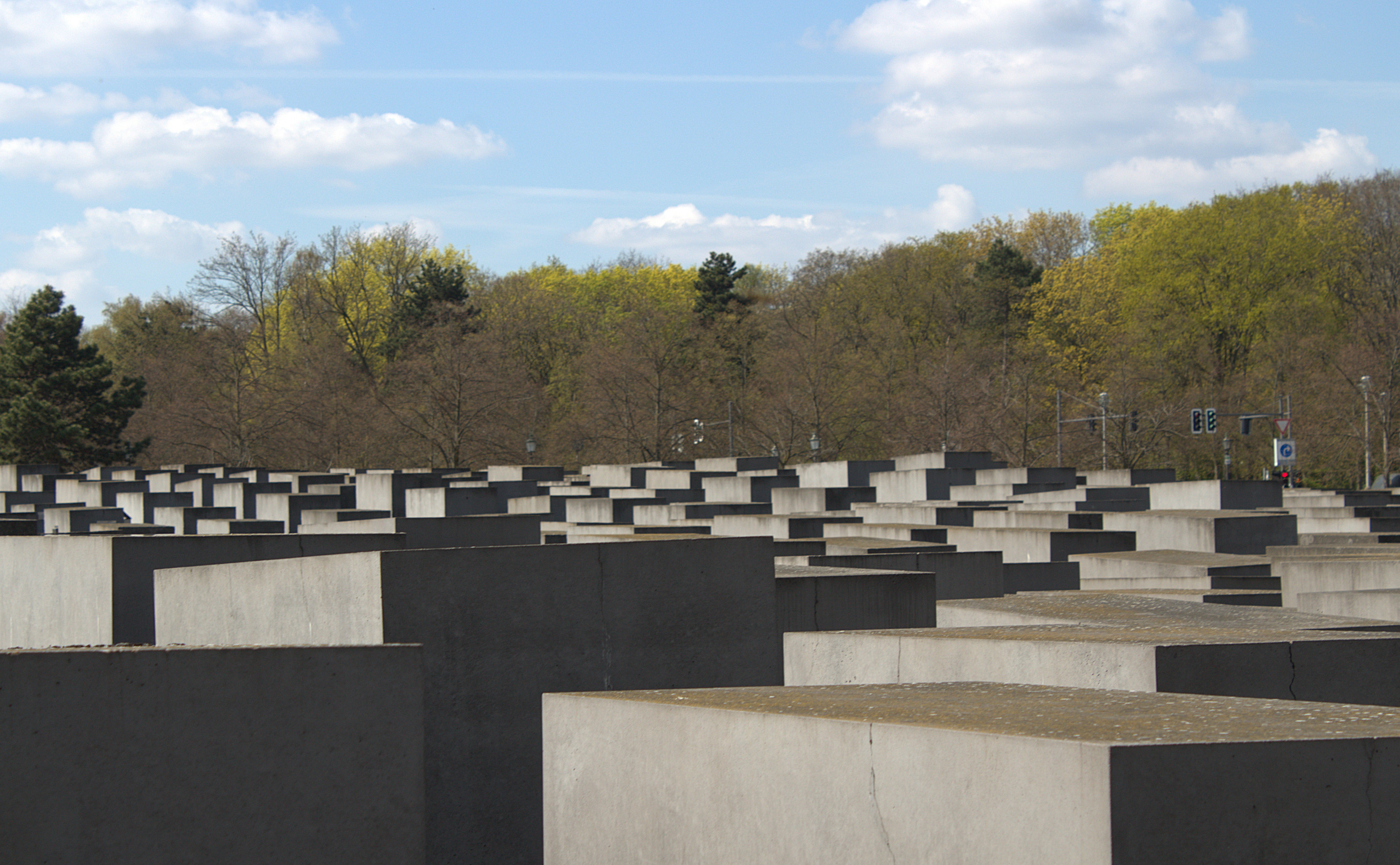 Concrete stelae of the Memorial to the Murdered Jews of Europe in Berlin