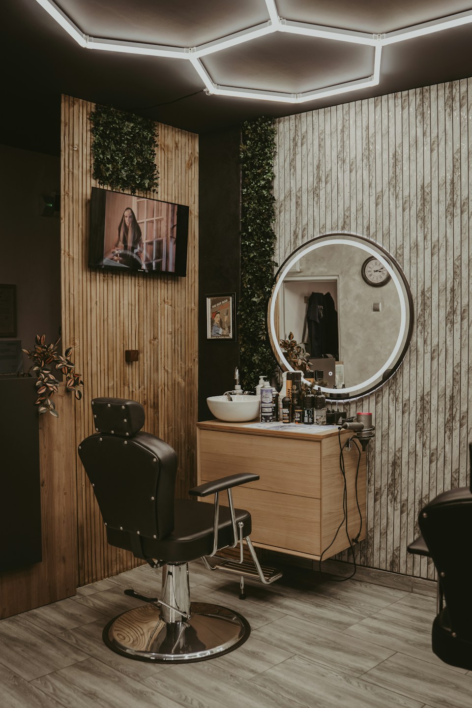 Private salon suite workspace for a beauty professional