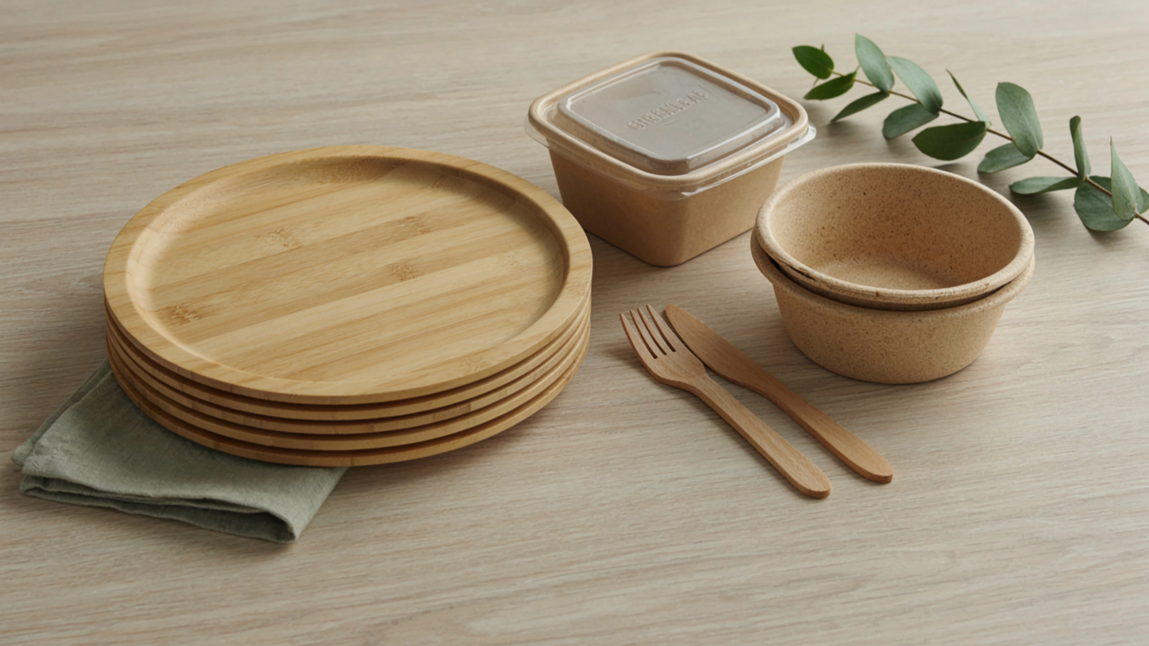 EcoServe Bagasse Plates 10 in – Pack of 50 — image 1